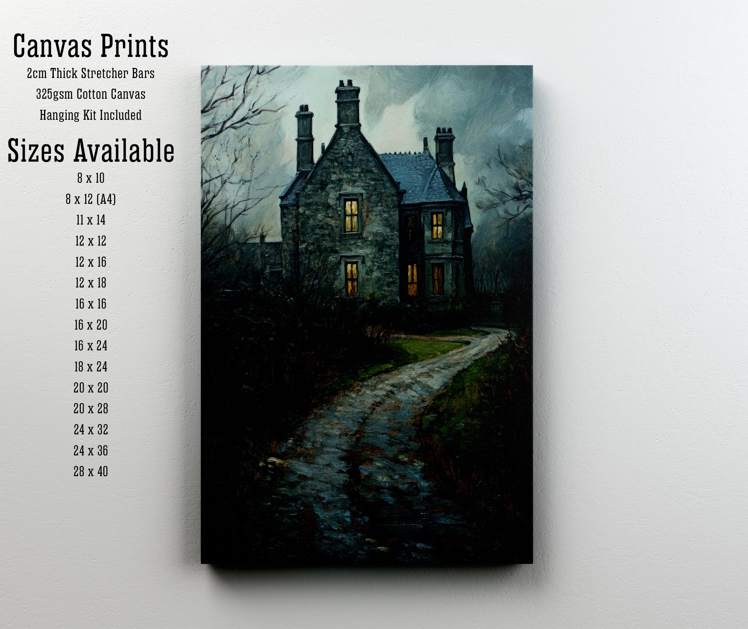 Gothic Stone House Art Print