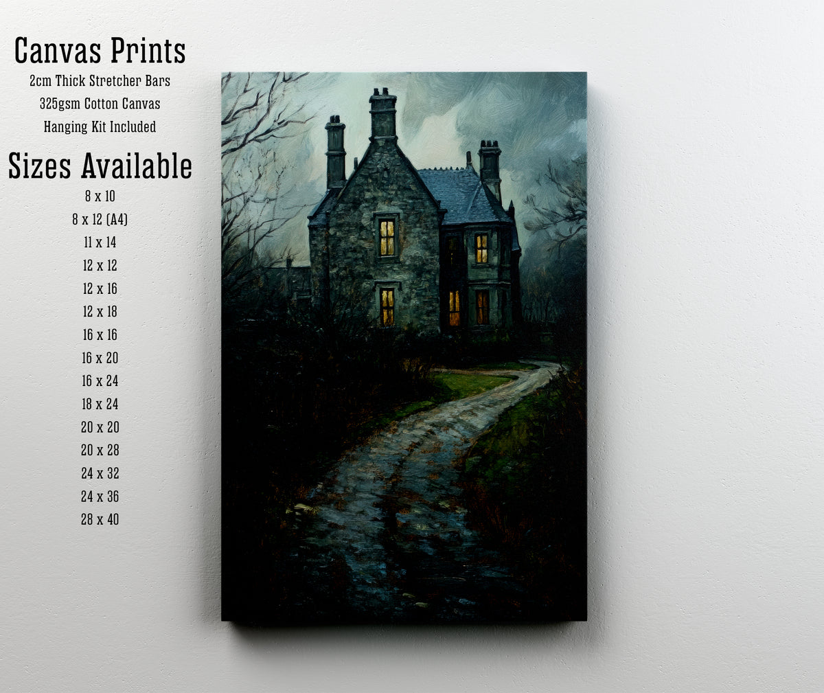Gothic Stone House Art Print