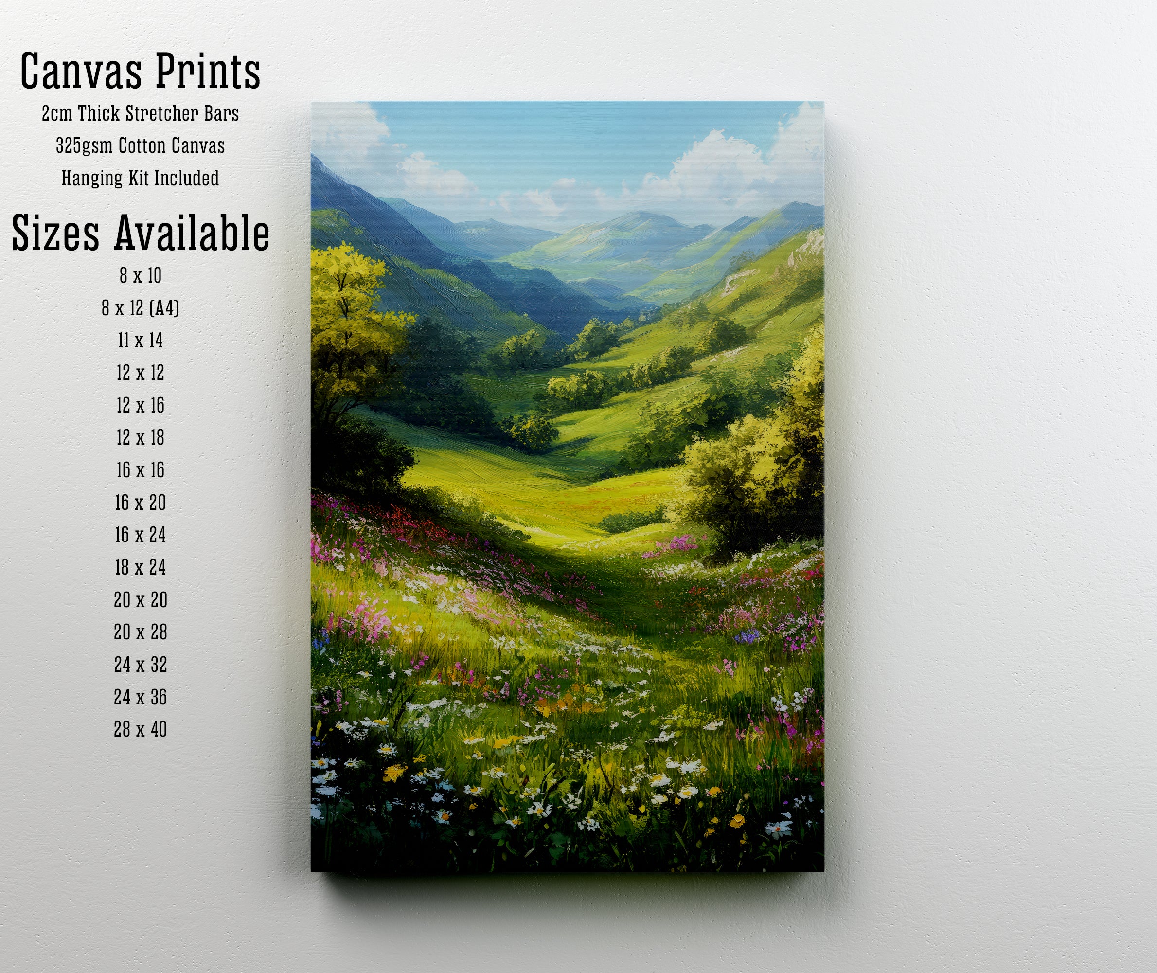 Wildflower Mountain Valley Art Print