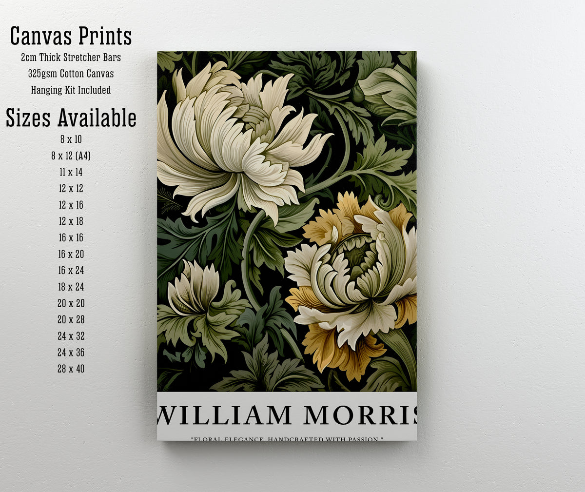 William Morris Inspired Floral Art Print