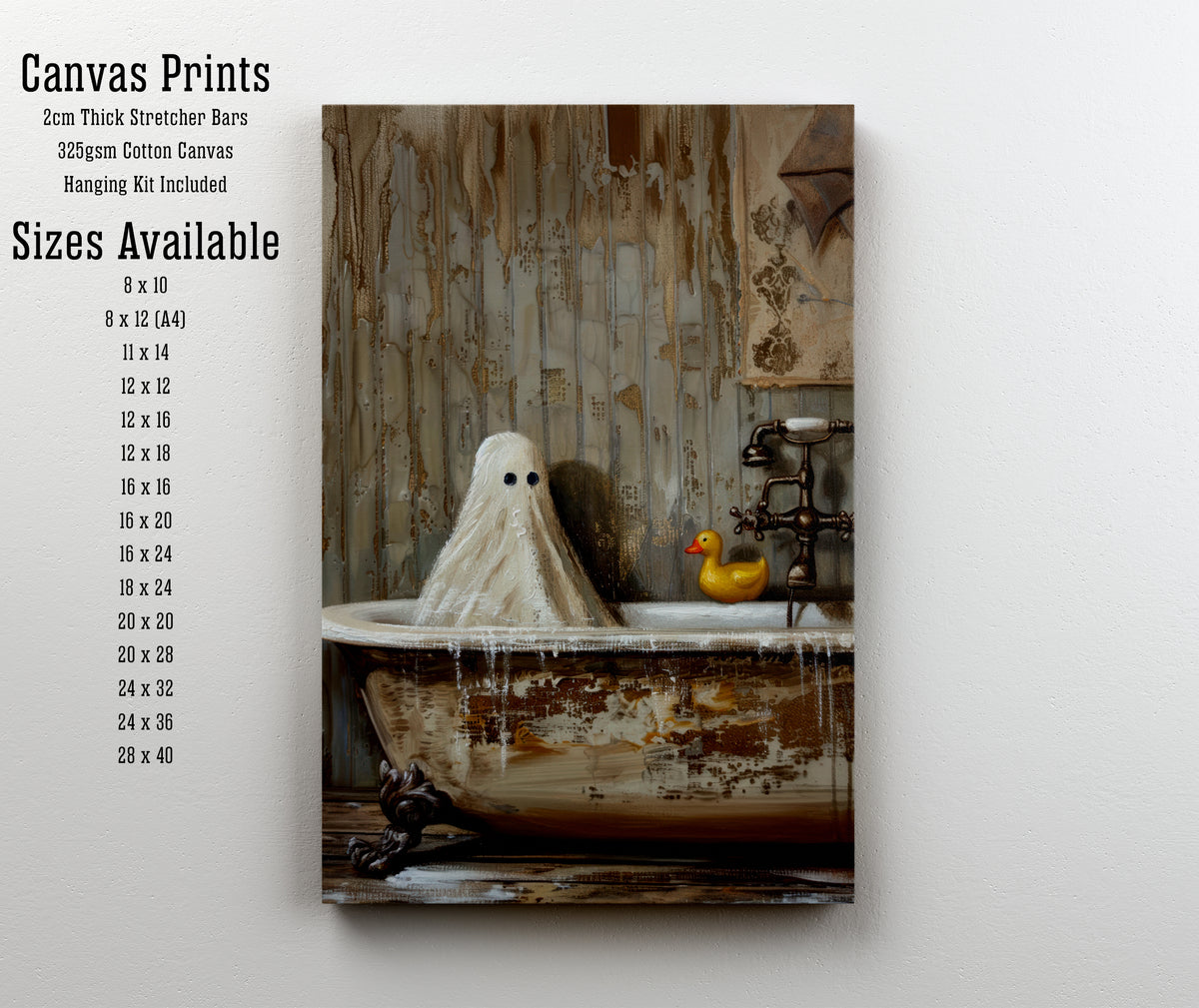 Ghost Bath Whimsical Art Print