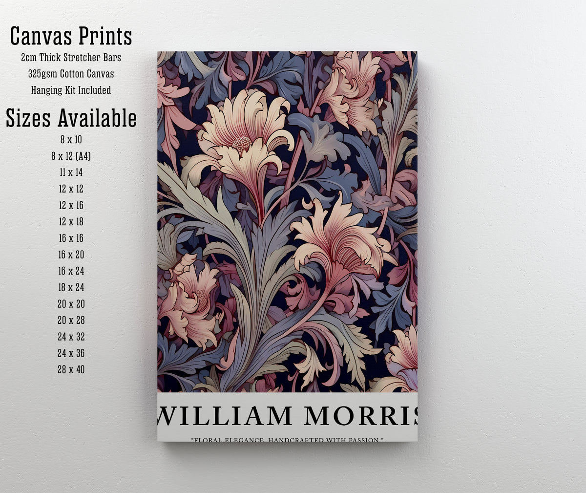 William Morris Inspired Floral Art Print