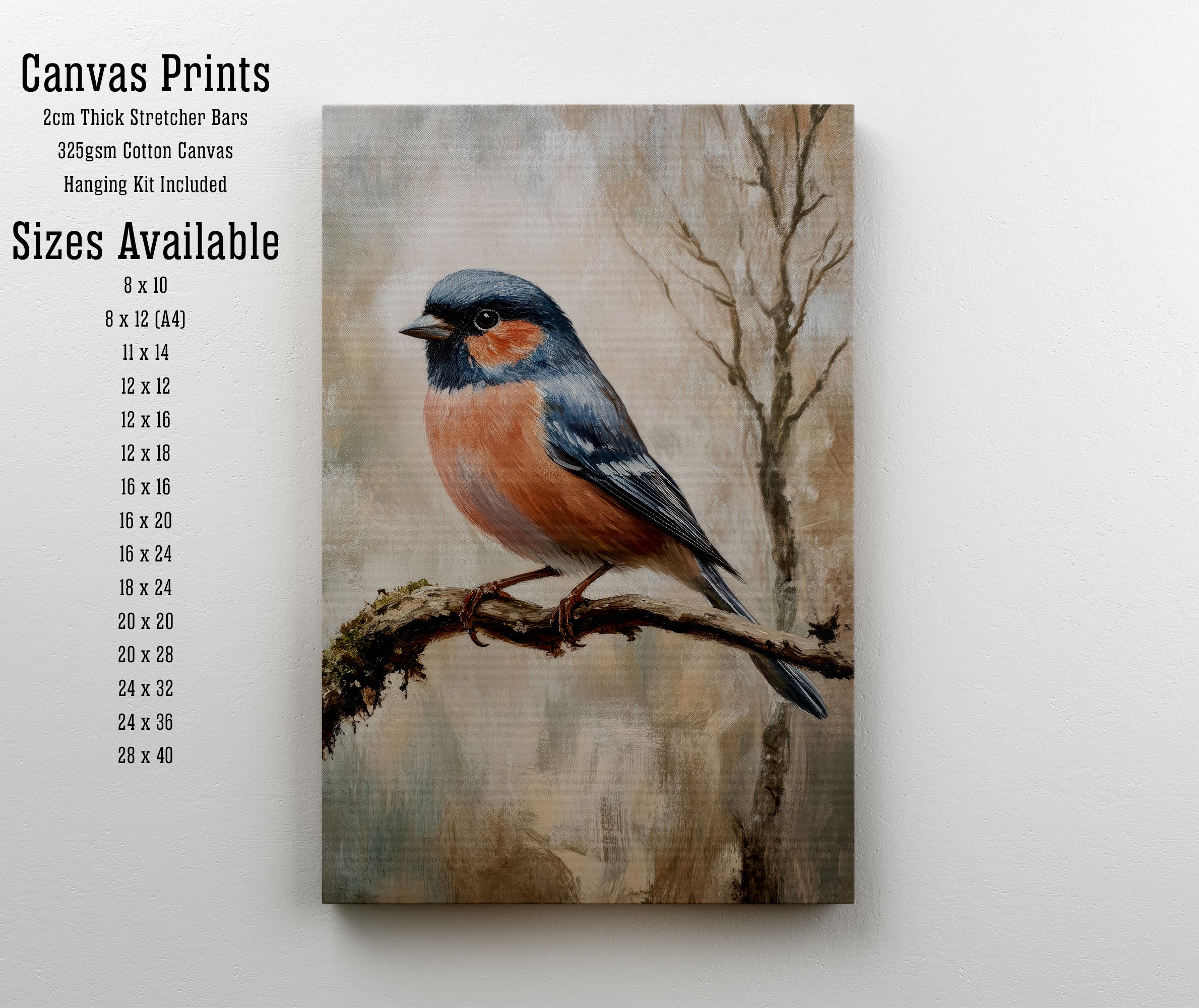 Painterly Chaffinch Bird Art Print