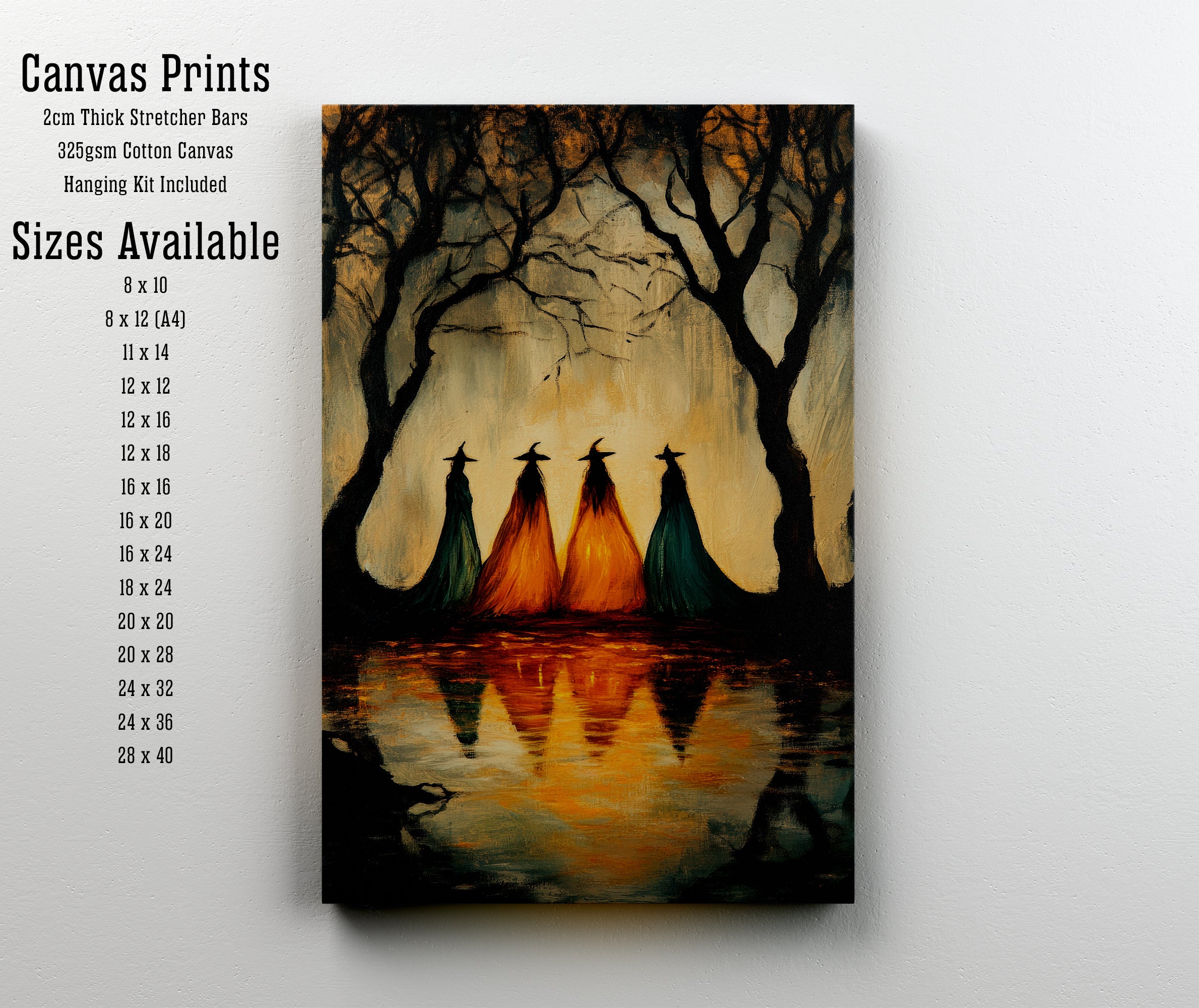 Four Witches Forest Art Print