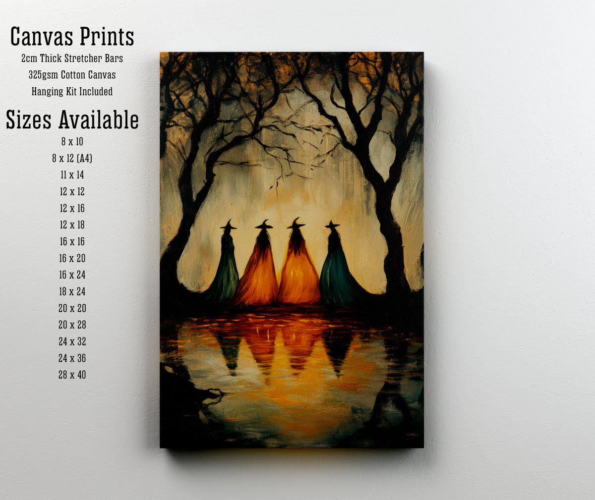 Four Witches Forest Art Print
