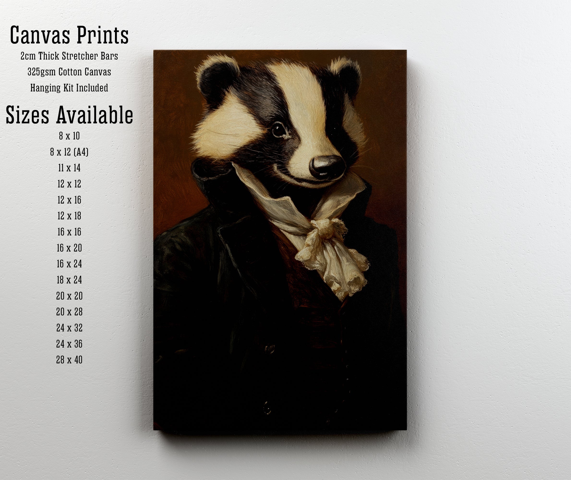Victorian Panda Portrait Art Print