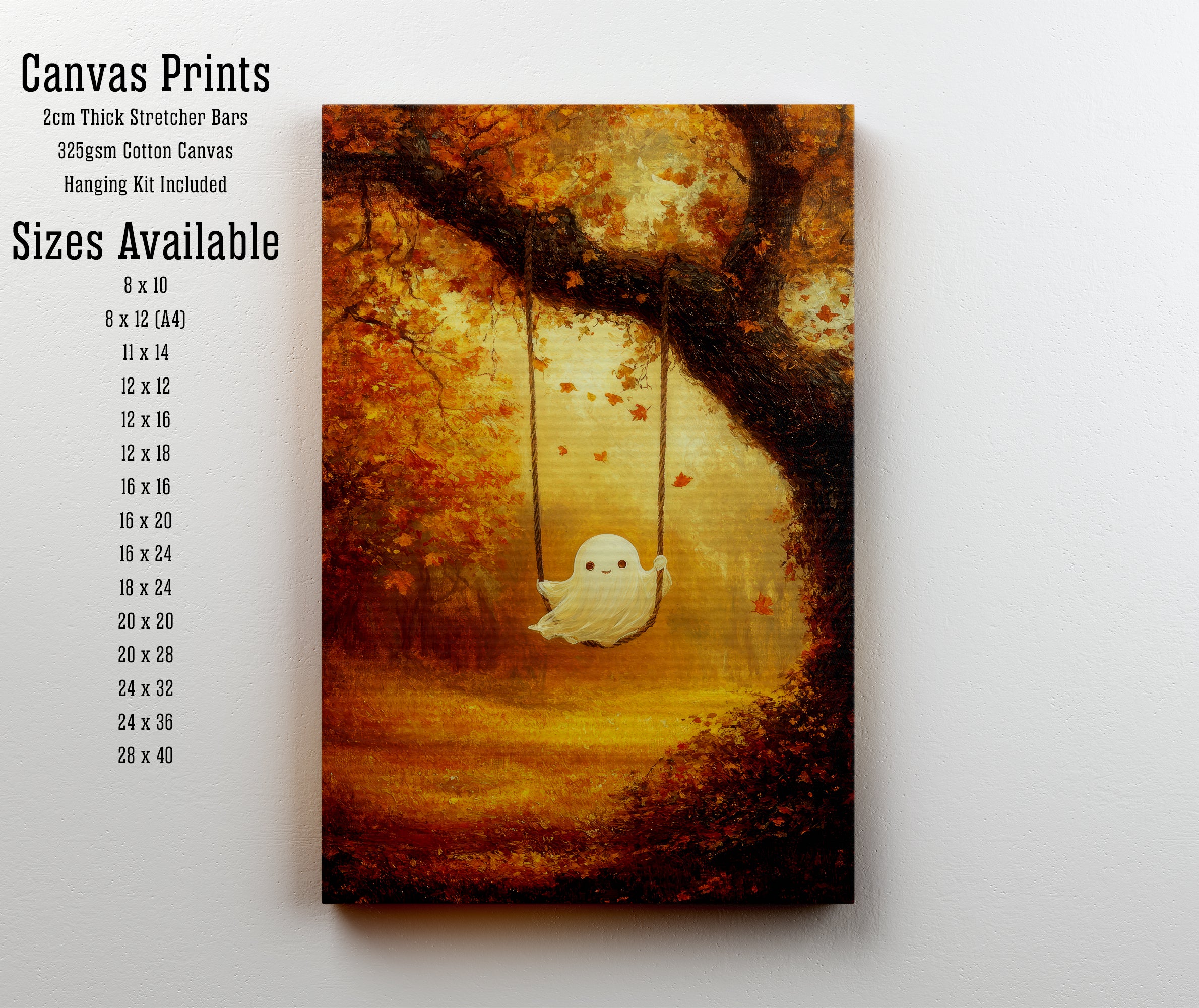 Whimsical Ghost Swing Art Print
