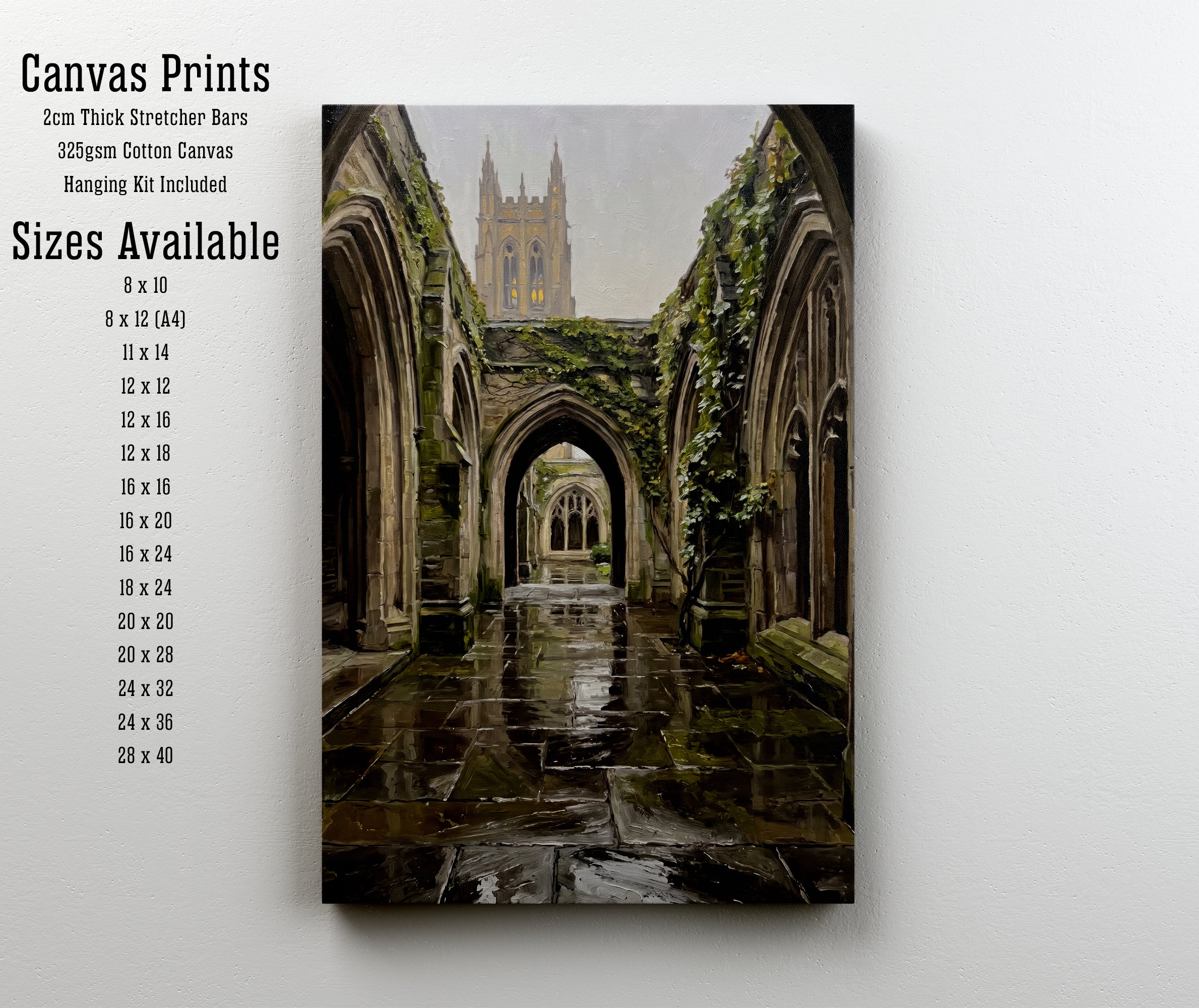Gothic Cathedral Cloister Art Print