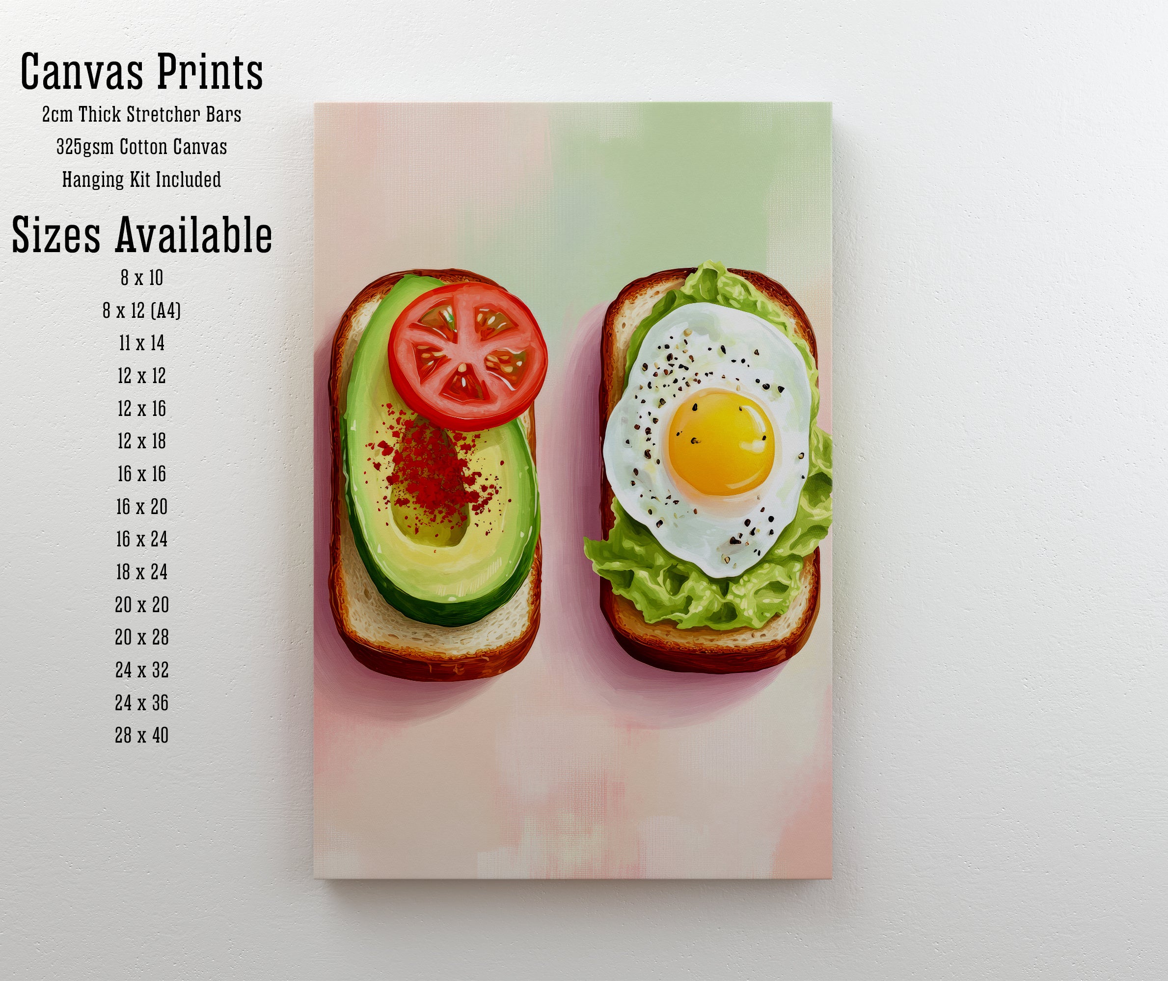 Avocado and Egg Toast Art Print