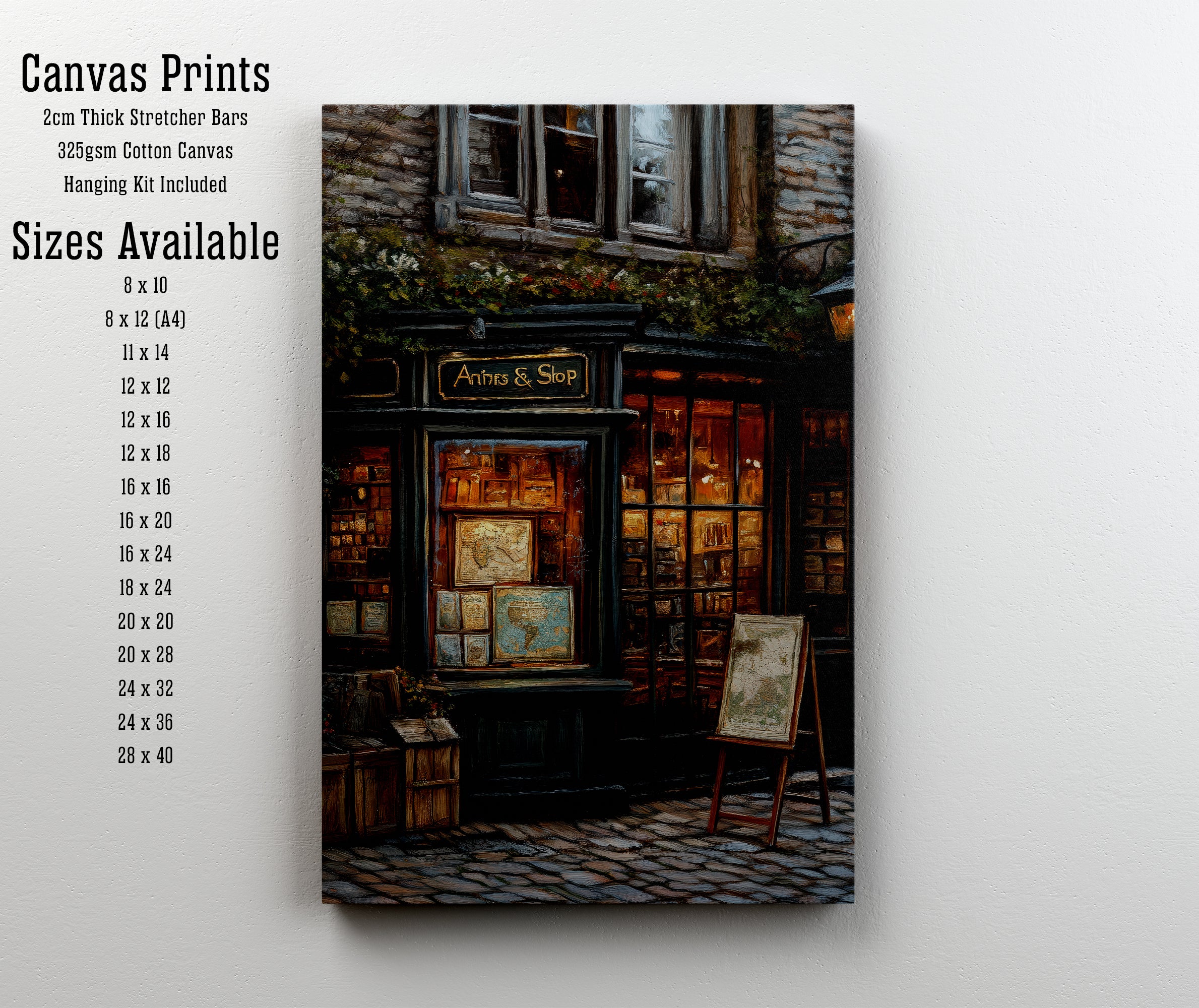 Antique Map Shop Art Print