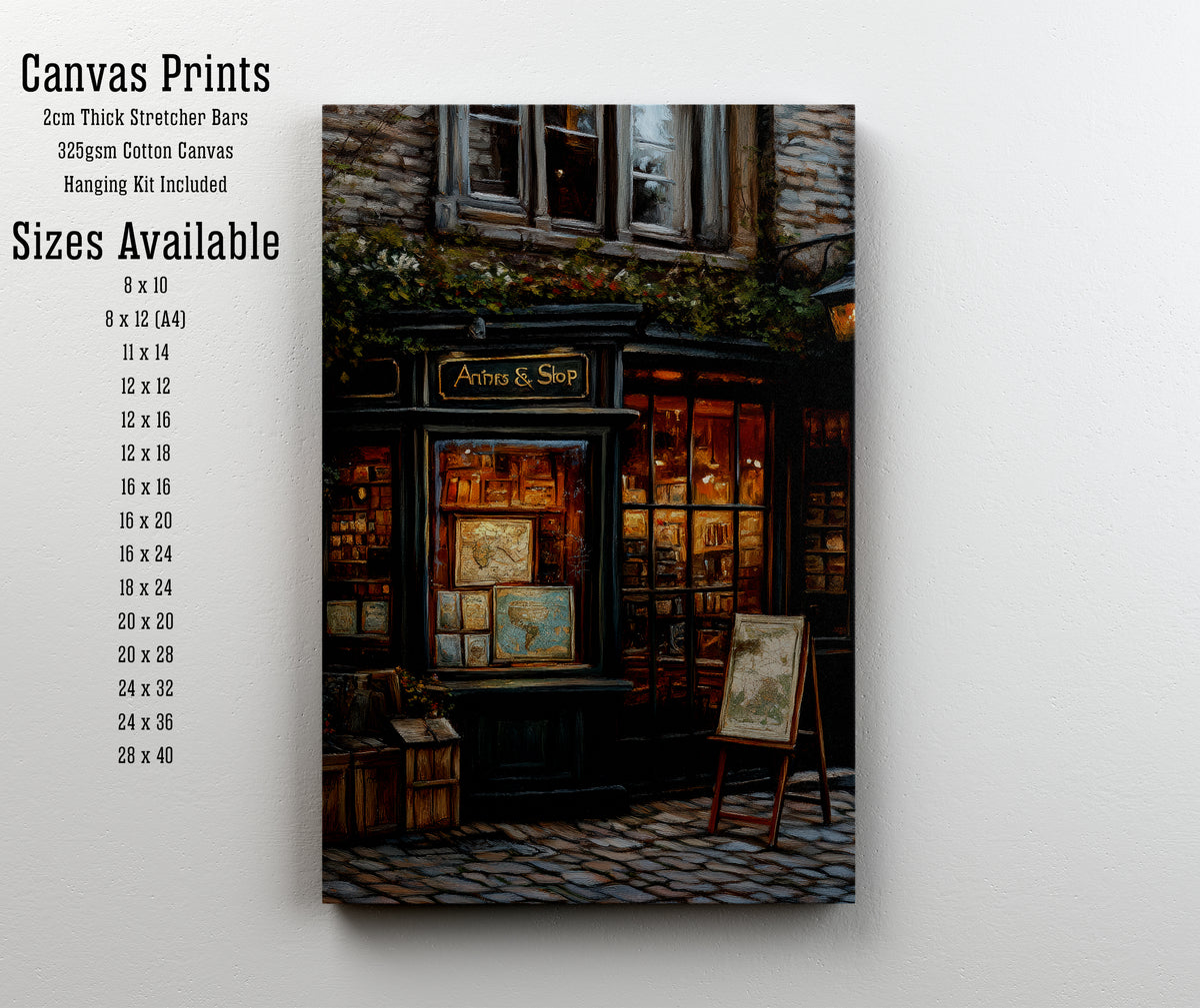 Antique Map Shop Art Print