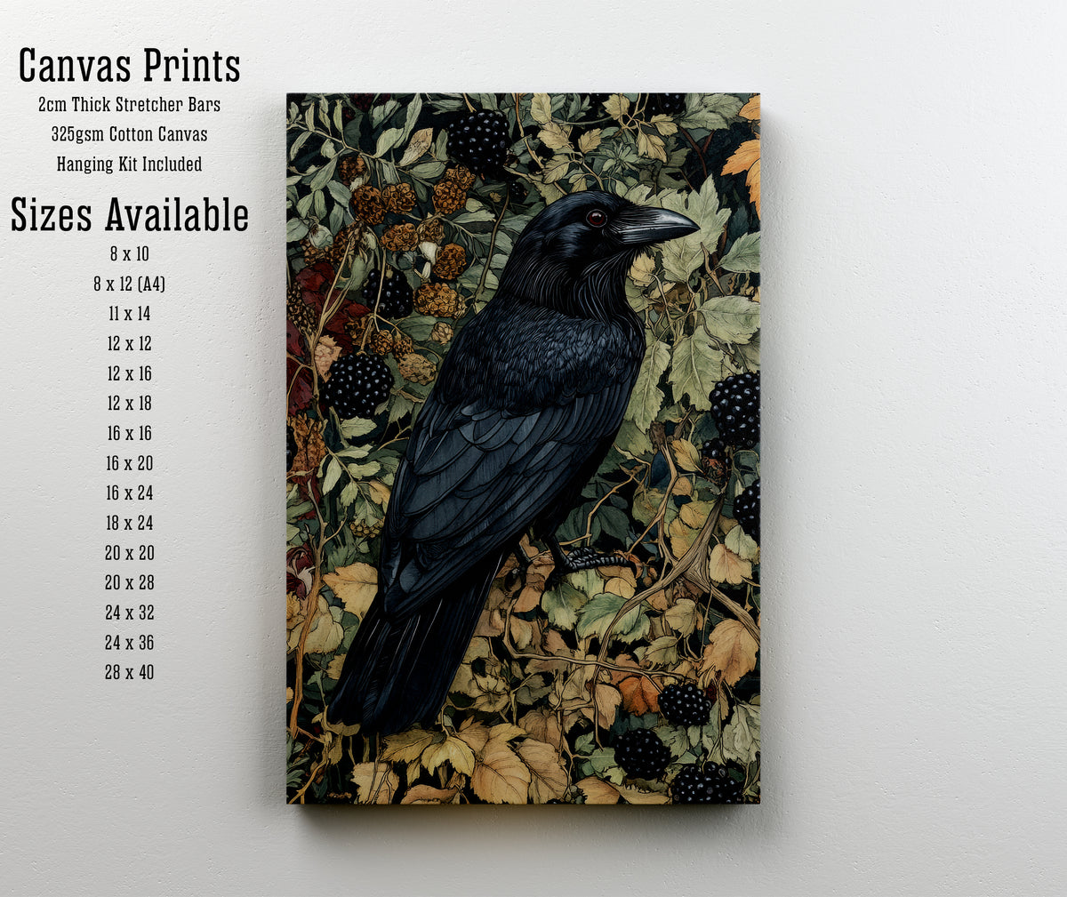 Black Raven Bramble Art Print