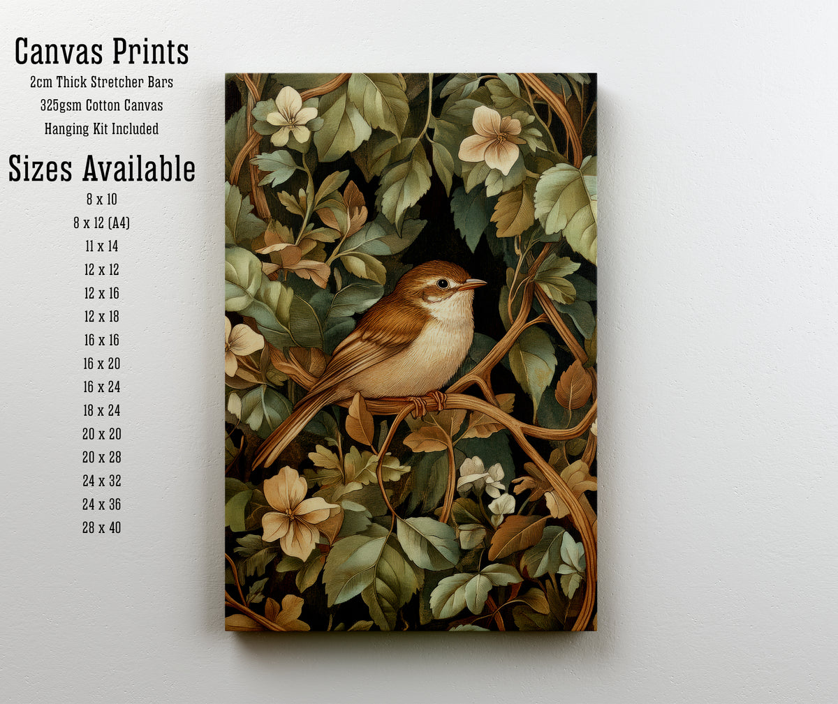 William Morris Inspired Songbird Art Print