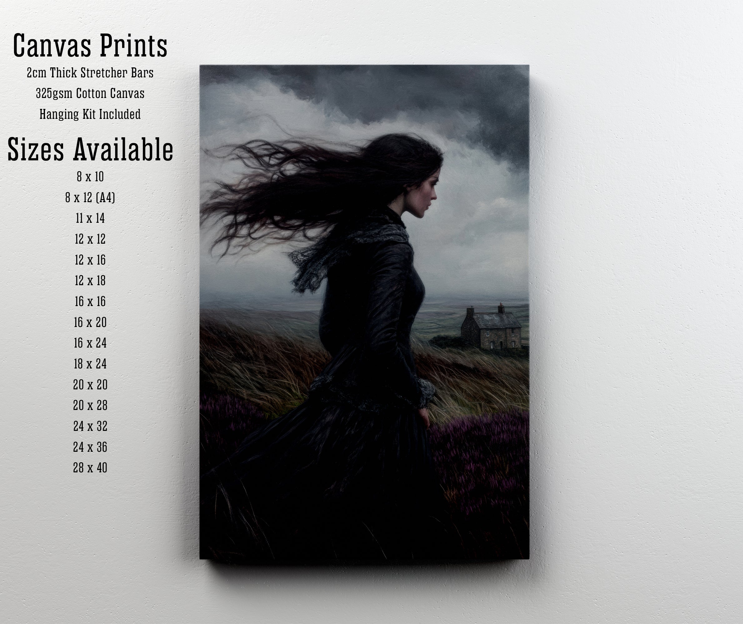 Windswept Woman Gothic Art Print