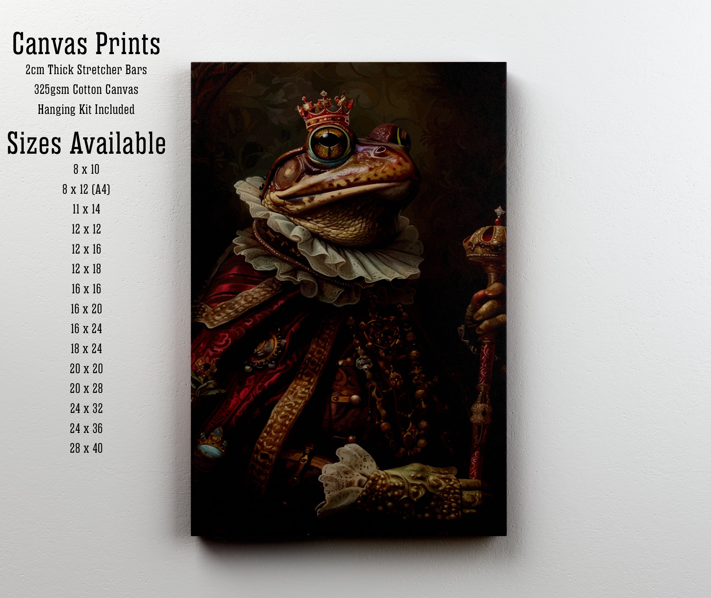Regal Frog King Dark Fantasy Art Print