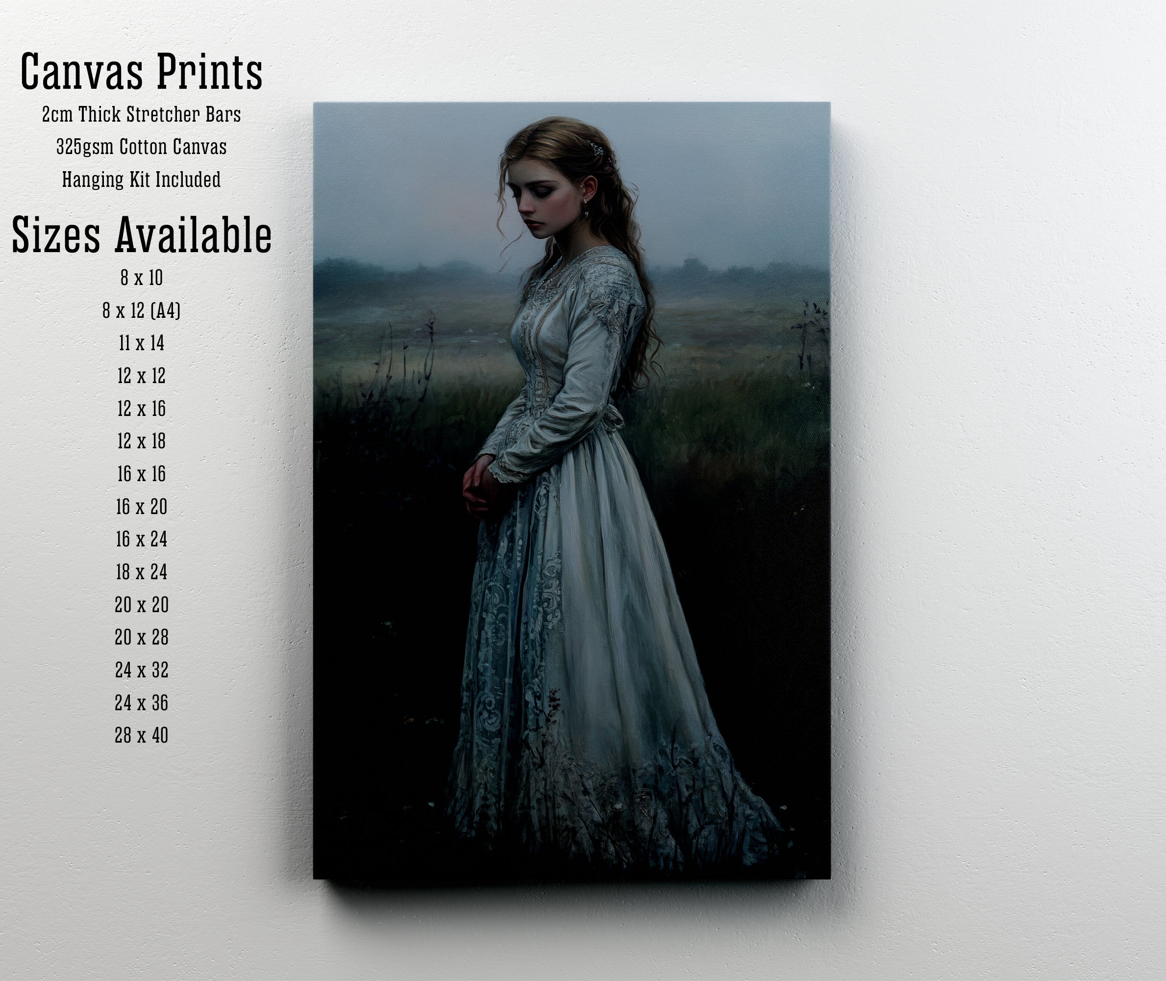 Romantic Woman Portrait Art Print