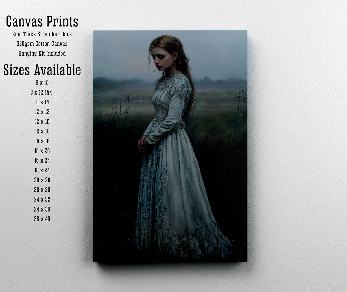 Romantic Woman Portrait Art Print