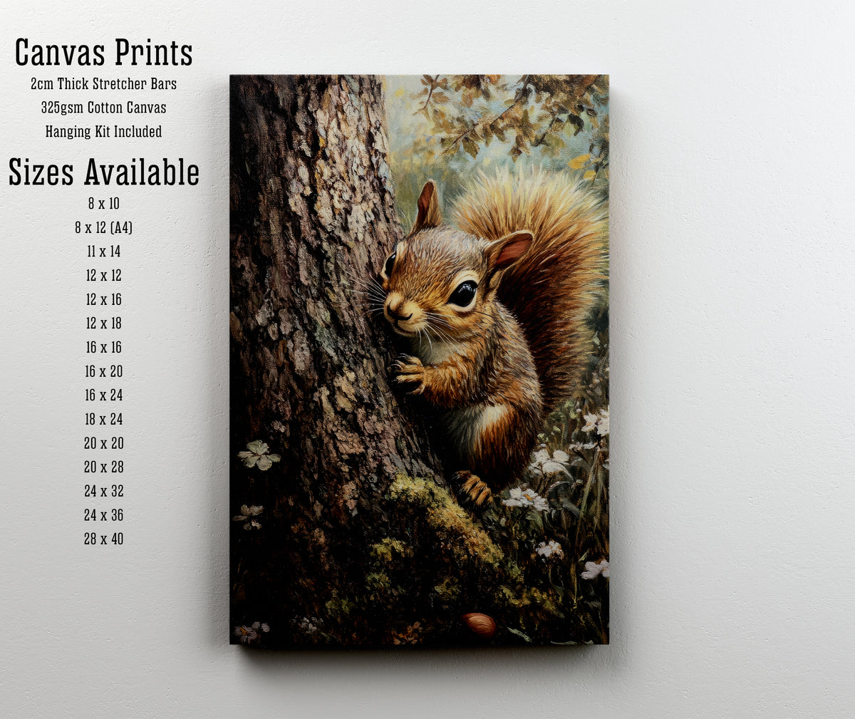 Woodland Squirrel Art Print