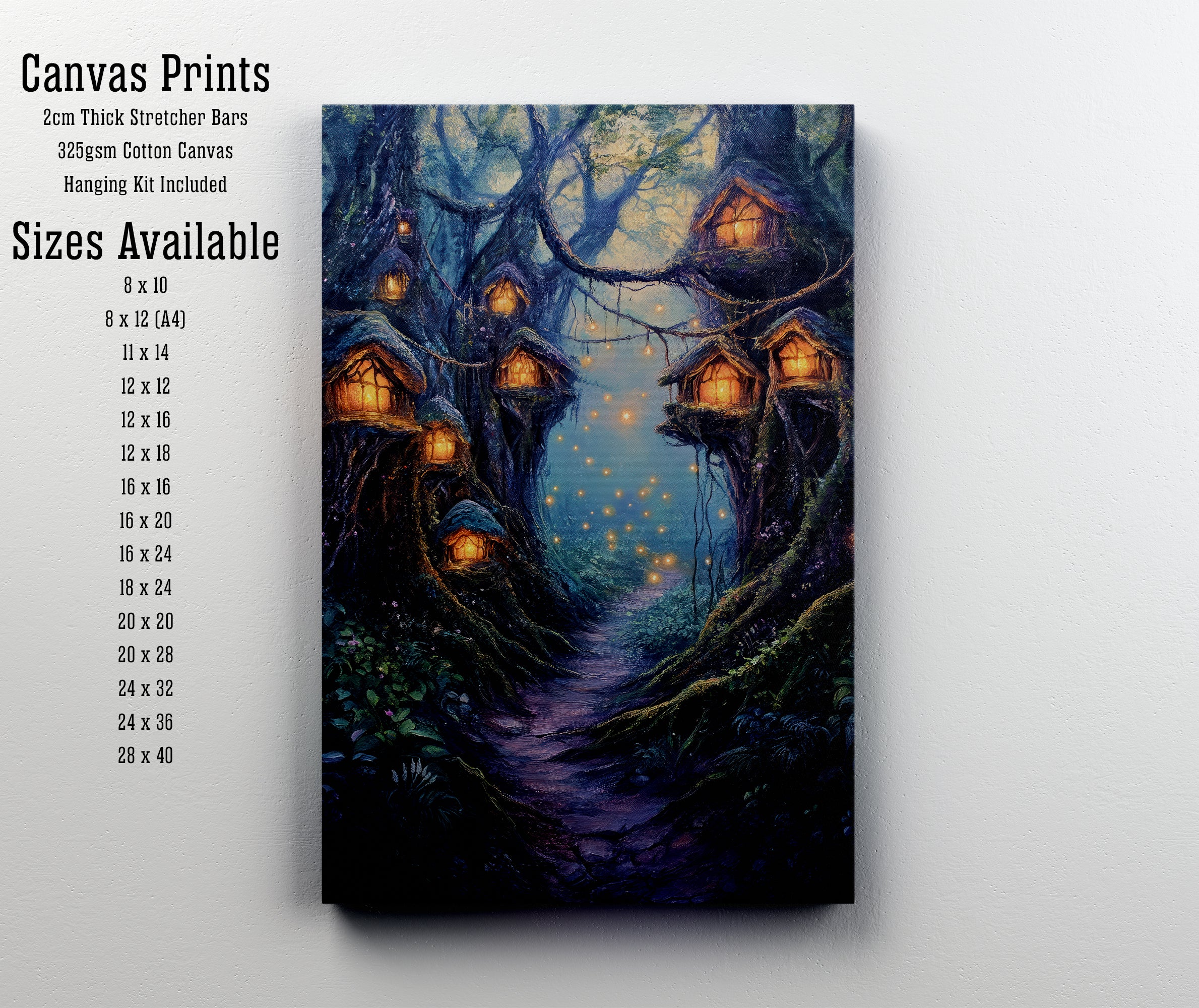 Enchanted Woodland Village Art Print