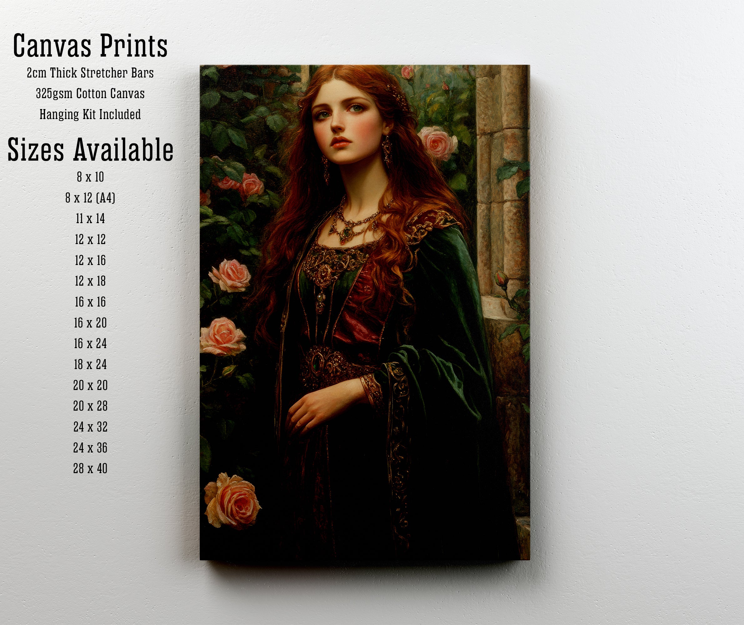 Romantic Medieval Woman Art Print