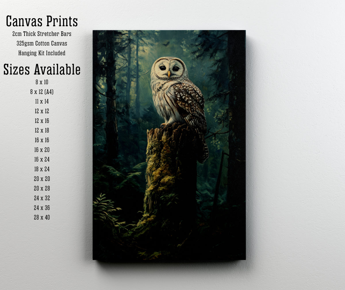 Owl in Forest Art Print