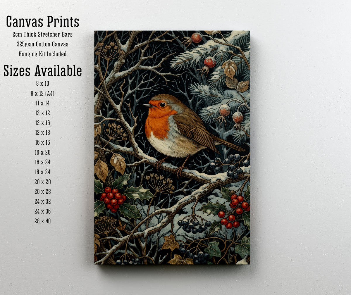 Robin Botanical Art Print