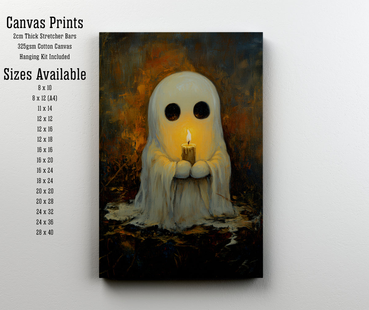 Ghost Holding Candle Art Print