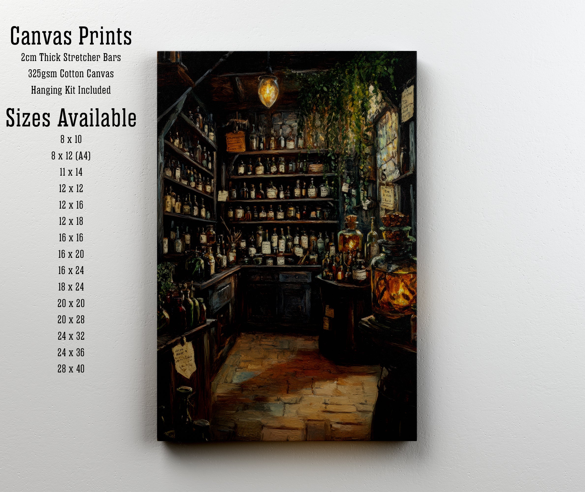 Moody Apothecary Shop Art Print