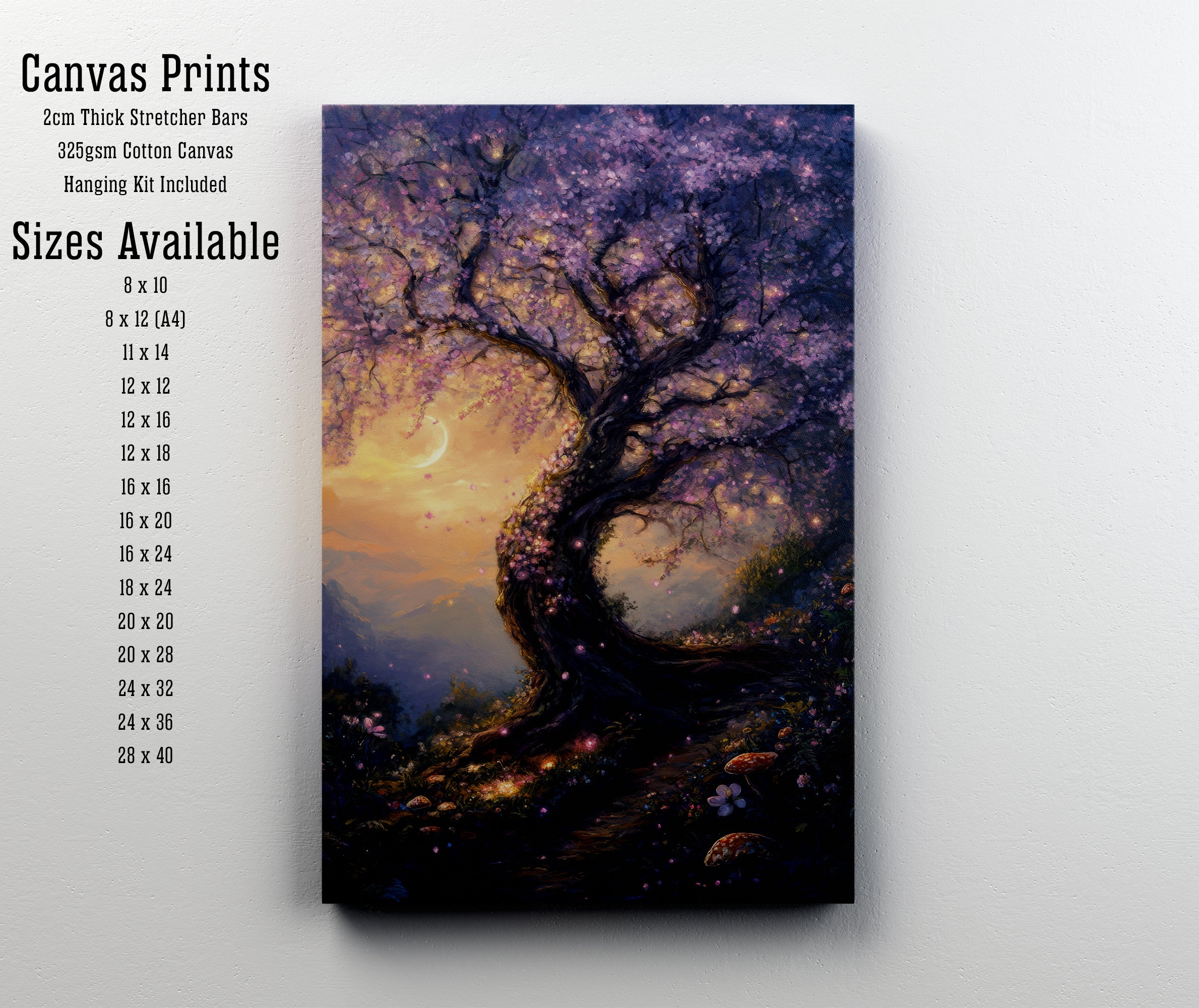 Moonlit Blossom Tree Art Print