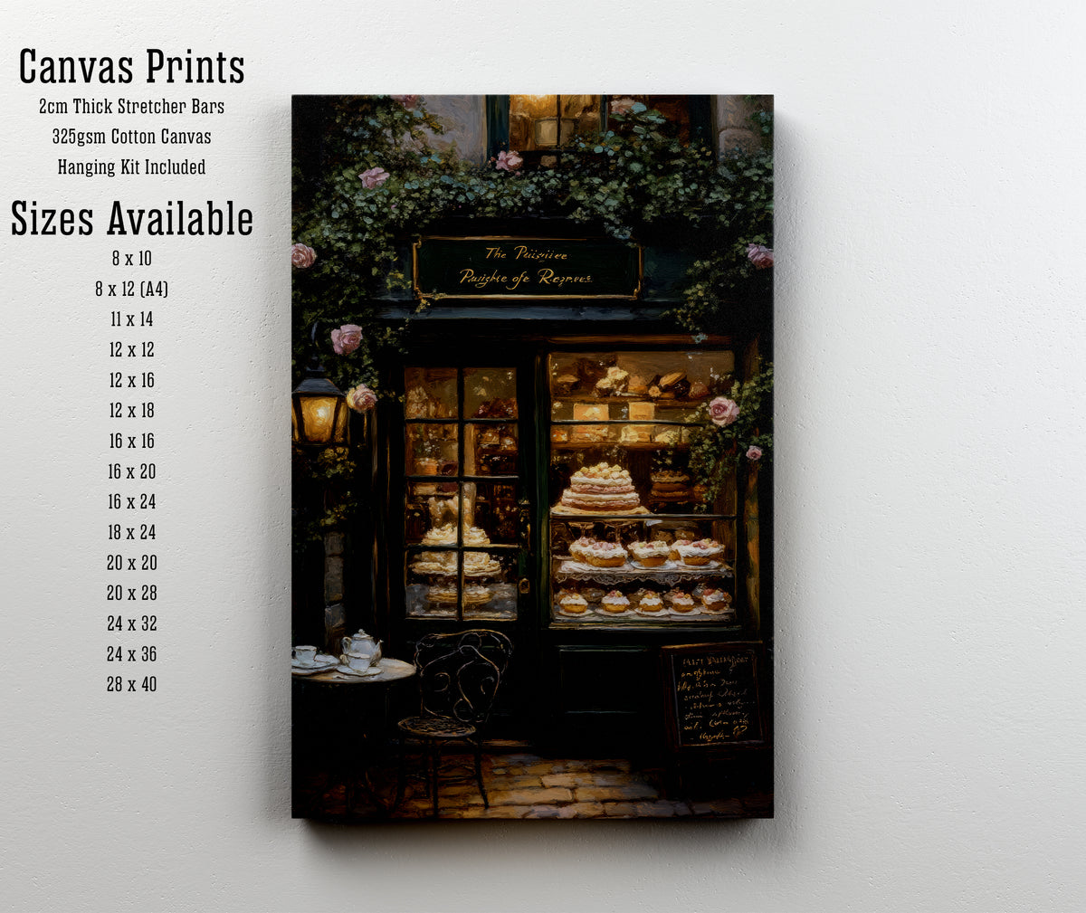 Romantic Patisserie Shopfront Art Print