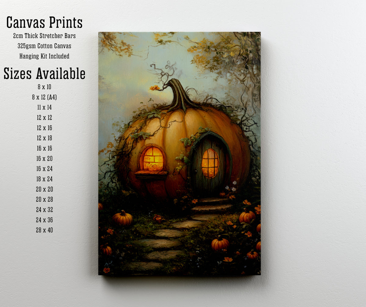 Whimsical Pumpkin House Art Print