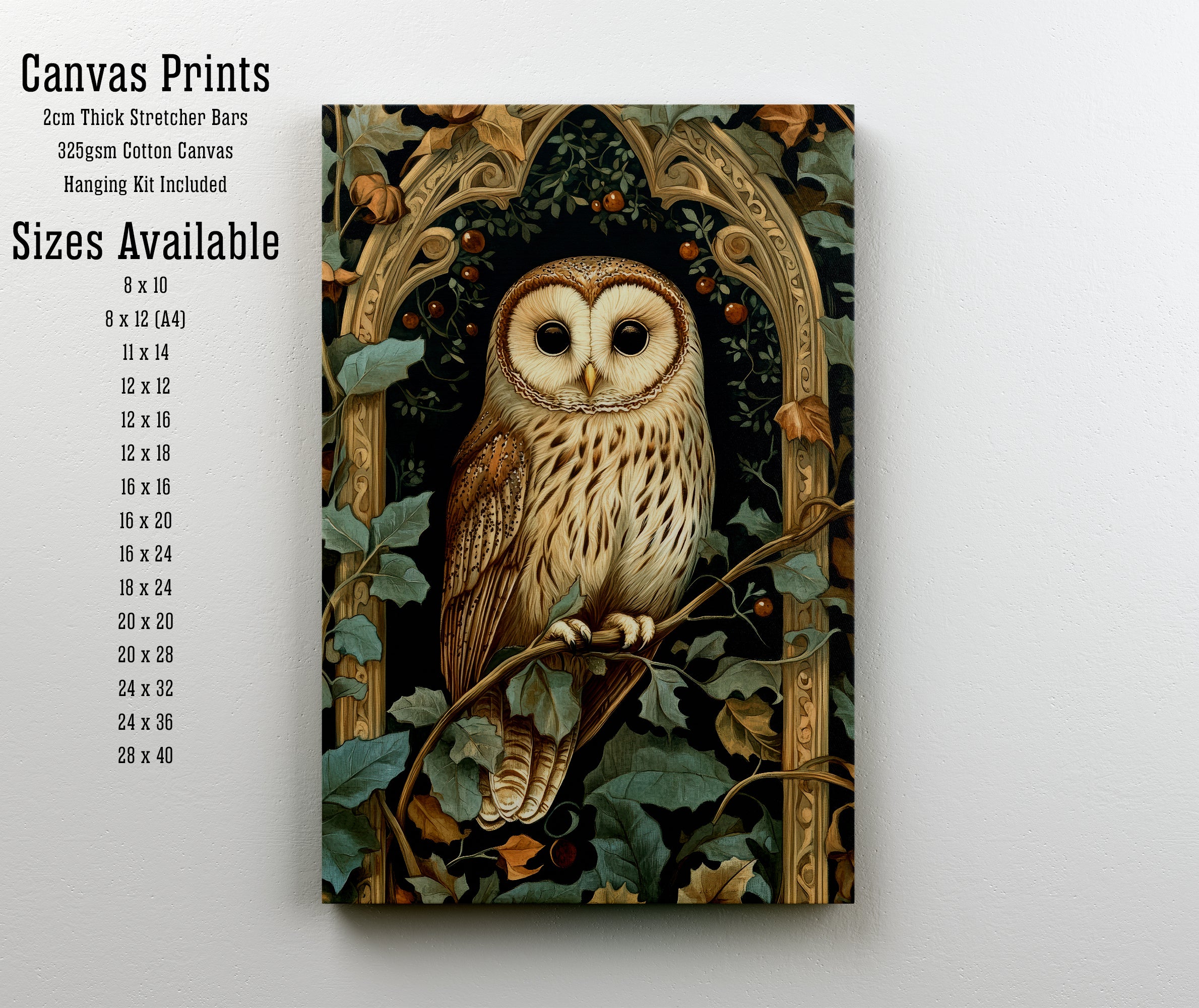 Ornate Owl Art Nouveau Art Print