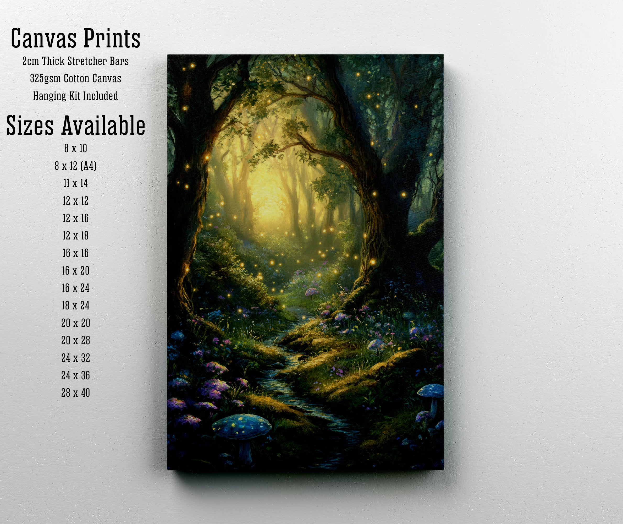 Enchanted Forest Firefly Art Print