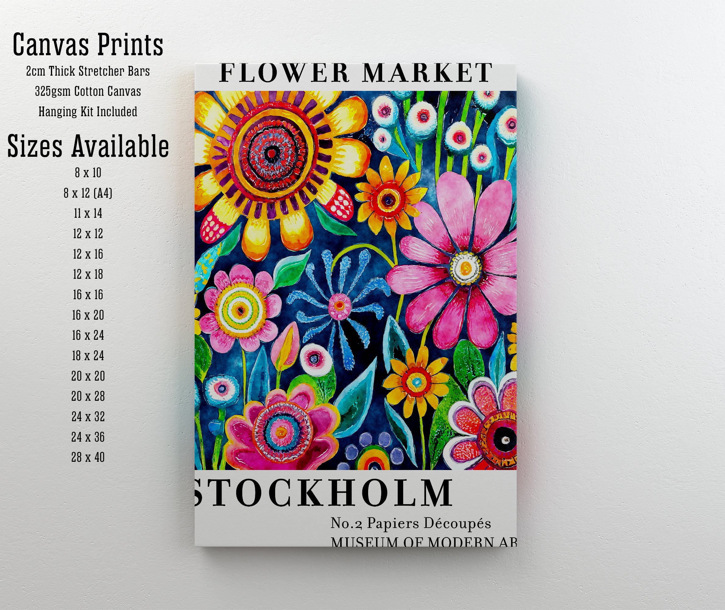 Colorful Modernist Flower Art Print