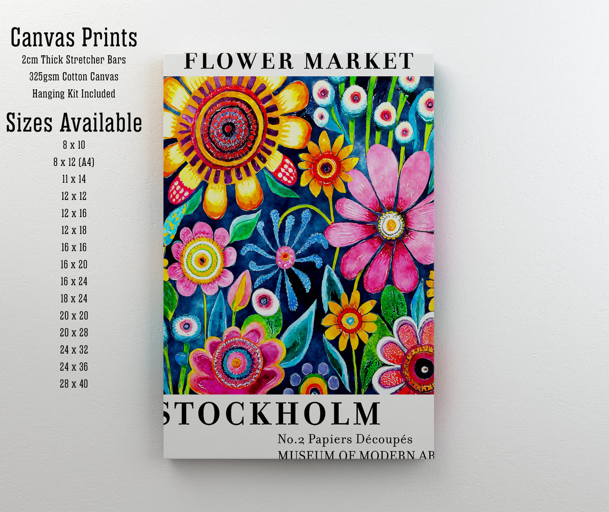 Colorful Modernist Flower Art Print