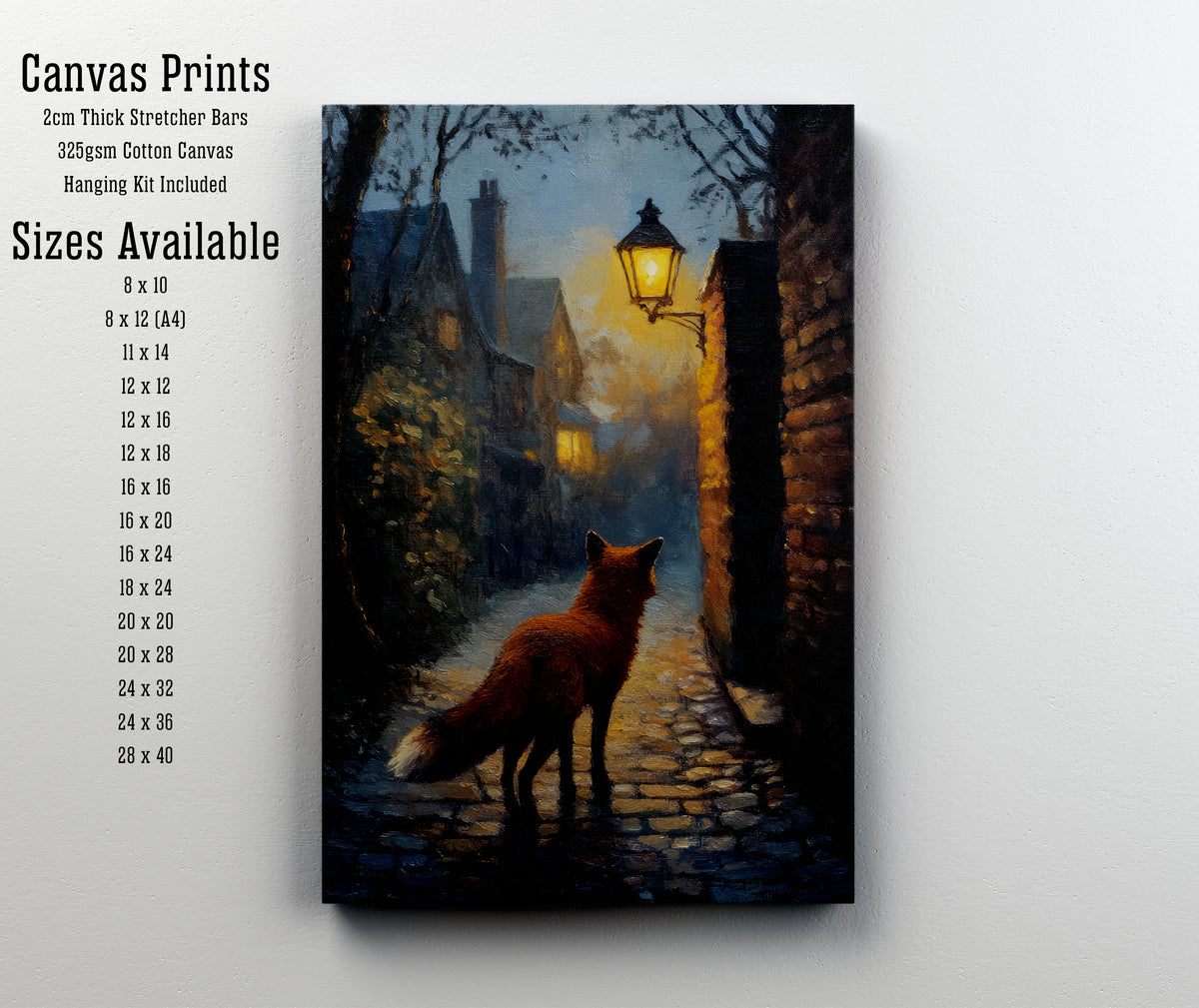 Lantern-Lit Fox Art Print