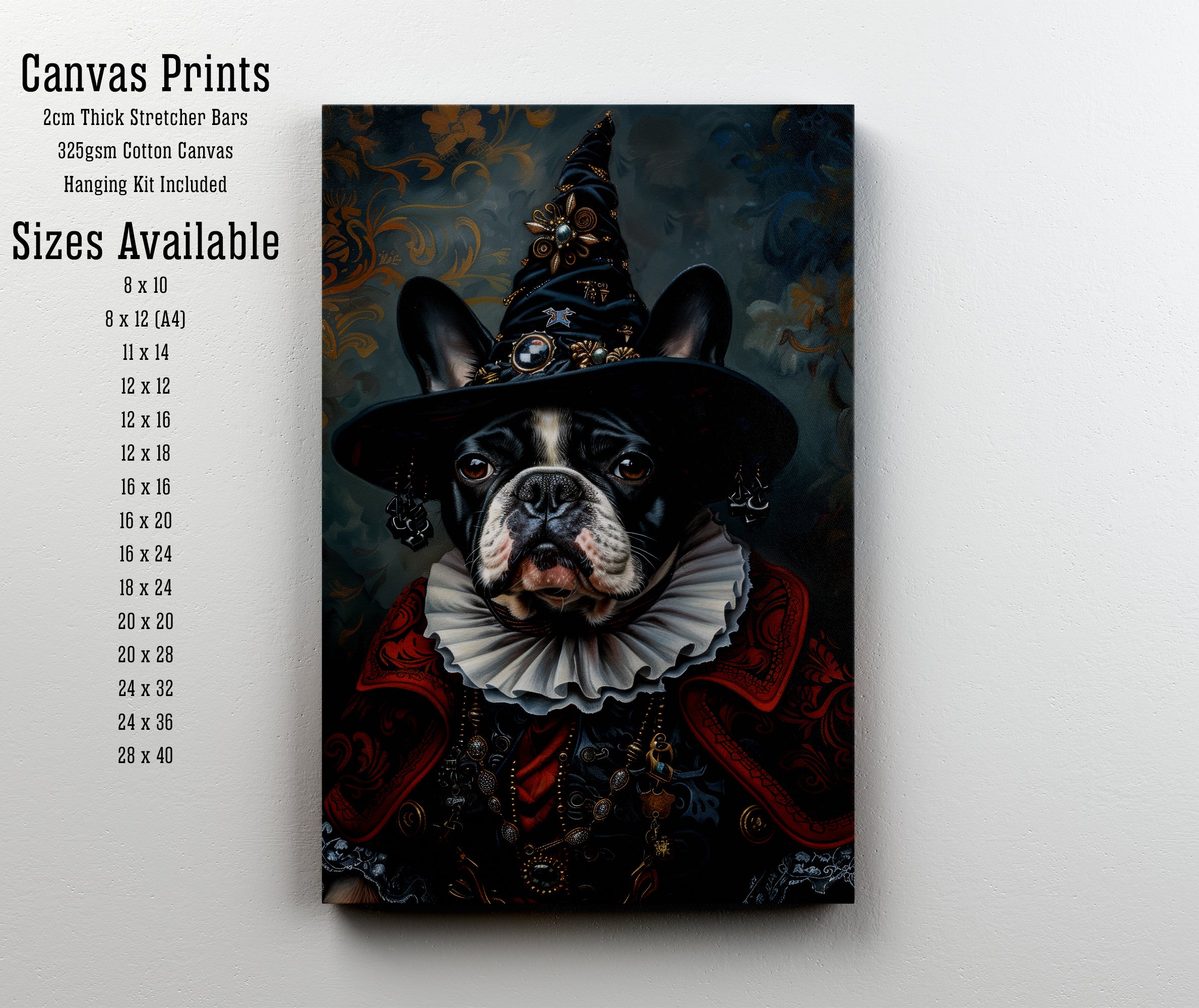 Witchy French Bulldog Art Print