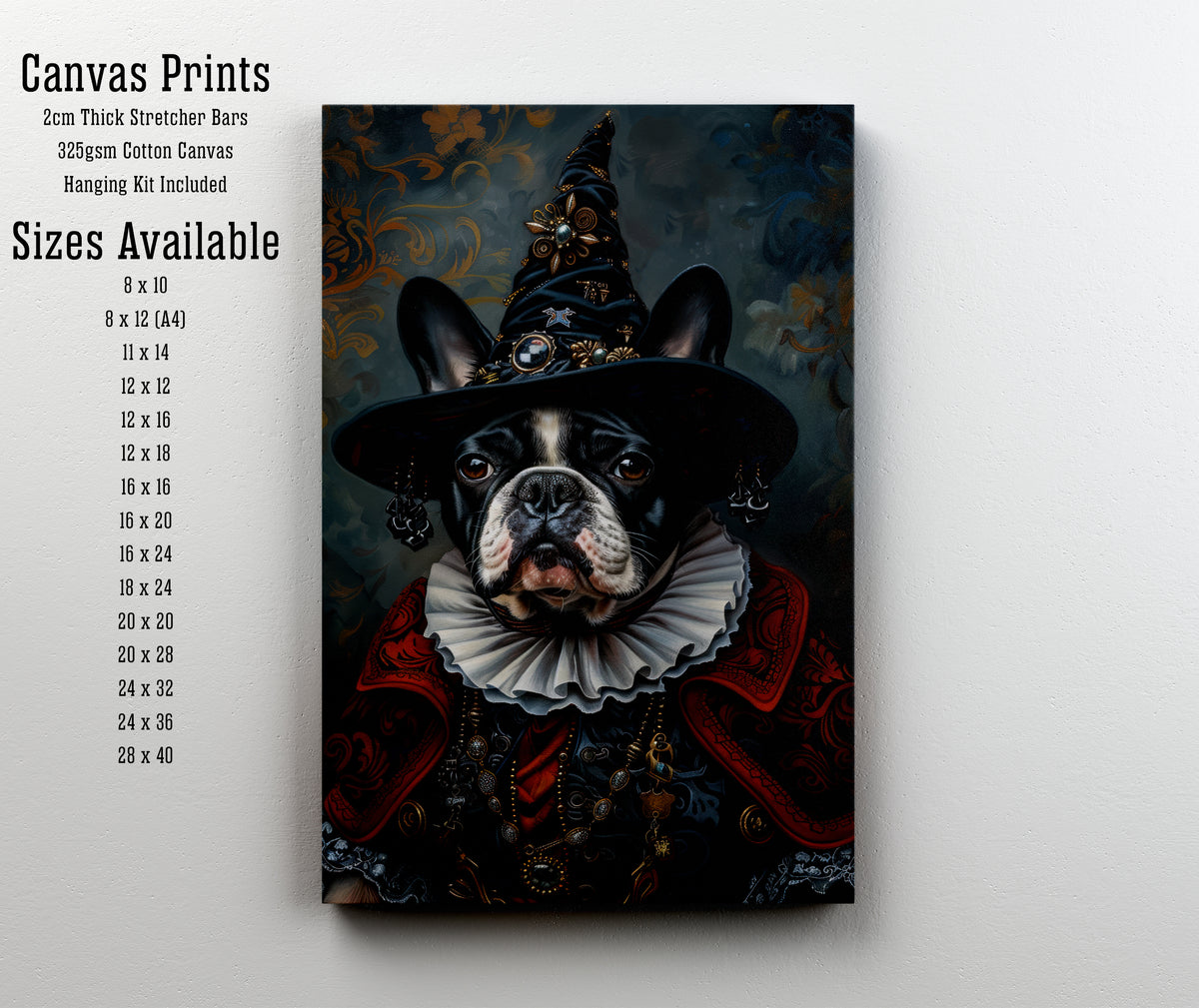 Witchy French Bulldog Art Print