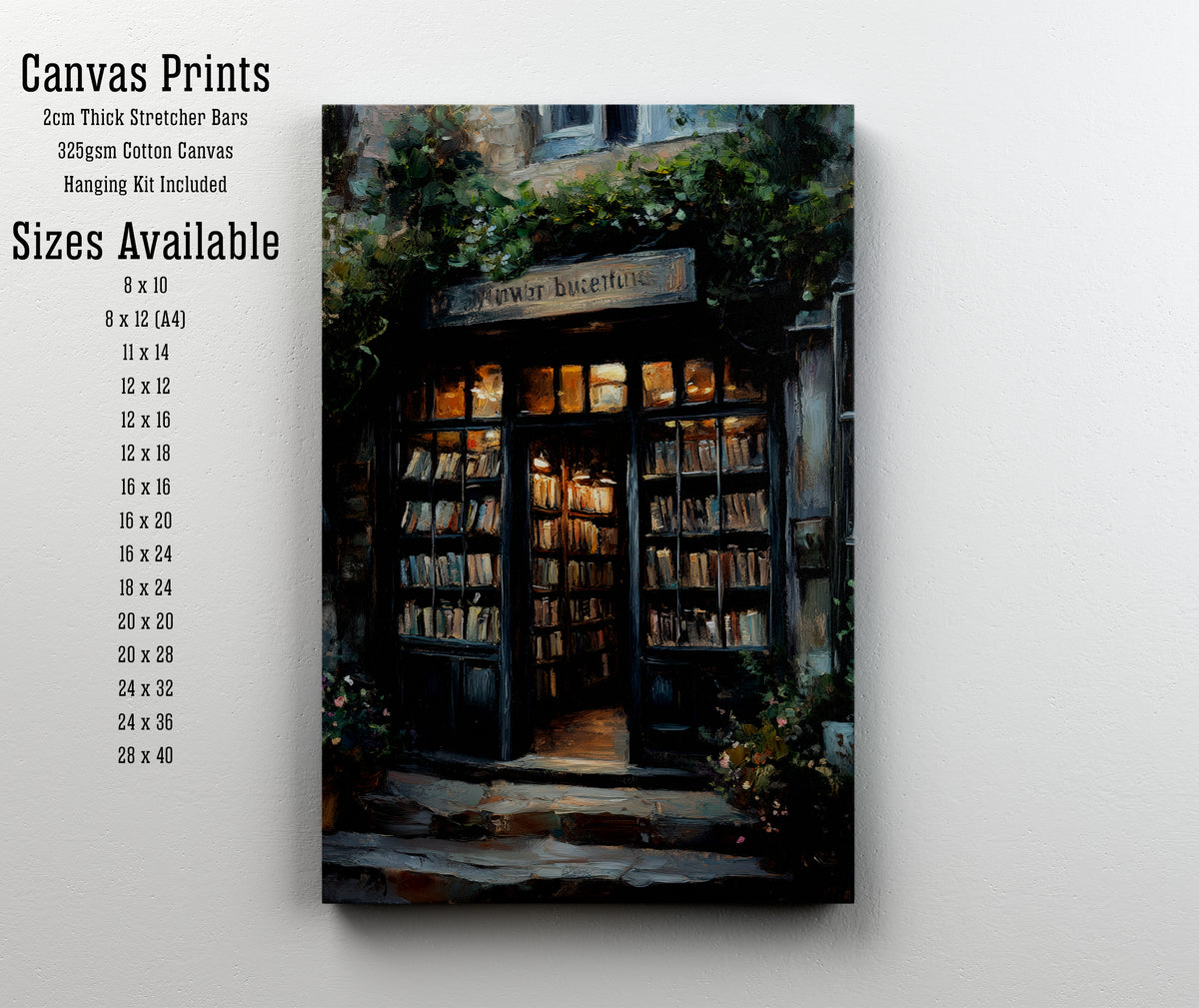 Ivy-Covered Bookshop Art Print
