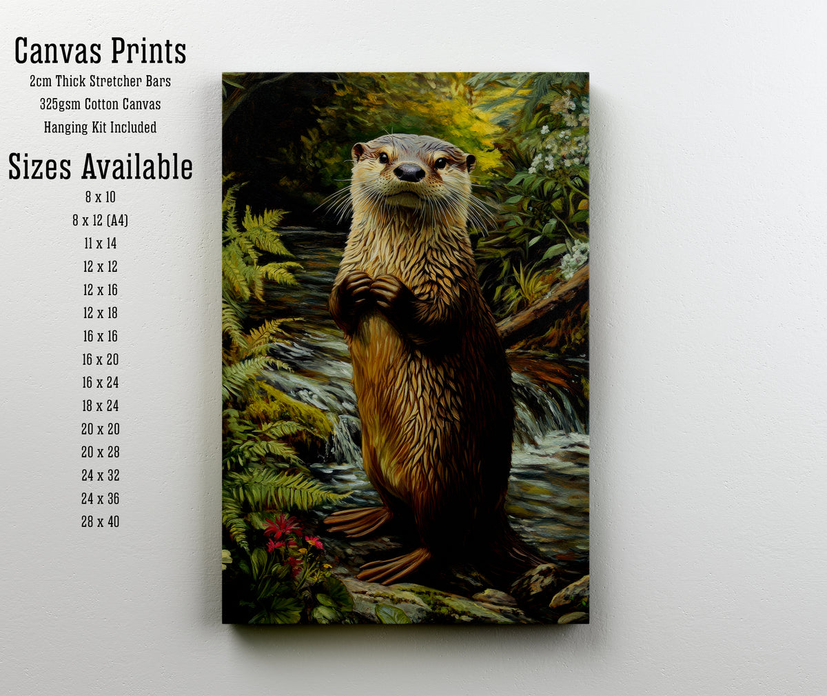 River Otter Woodland Art Print