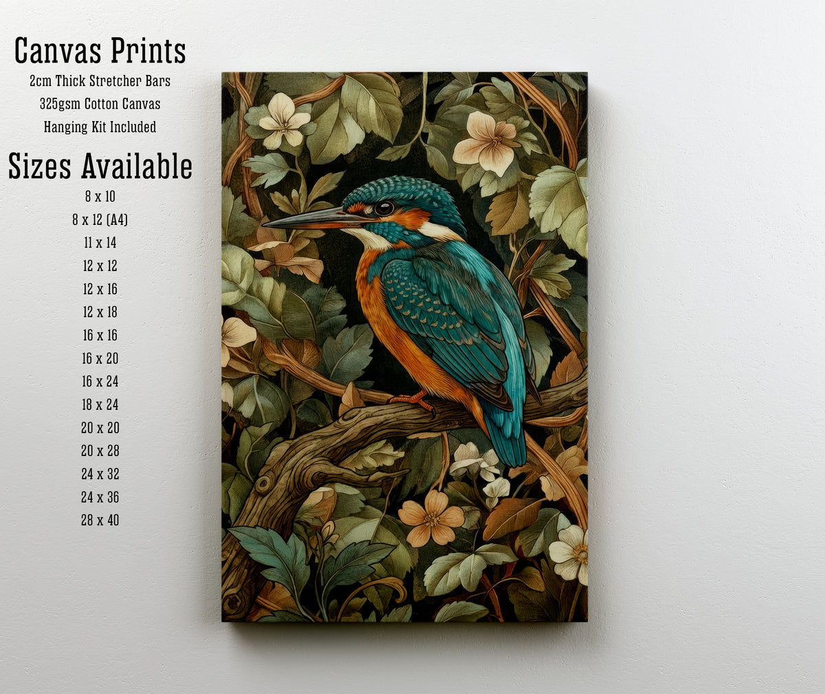 Kingfisher Botanical Art Print
