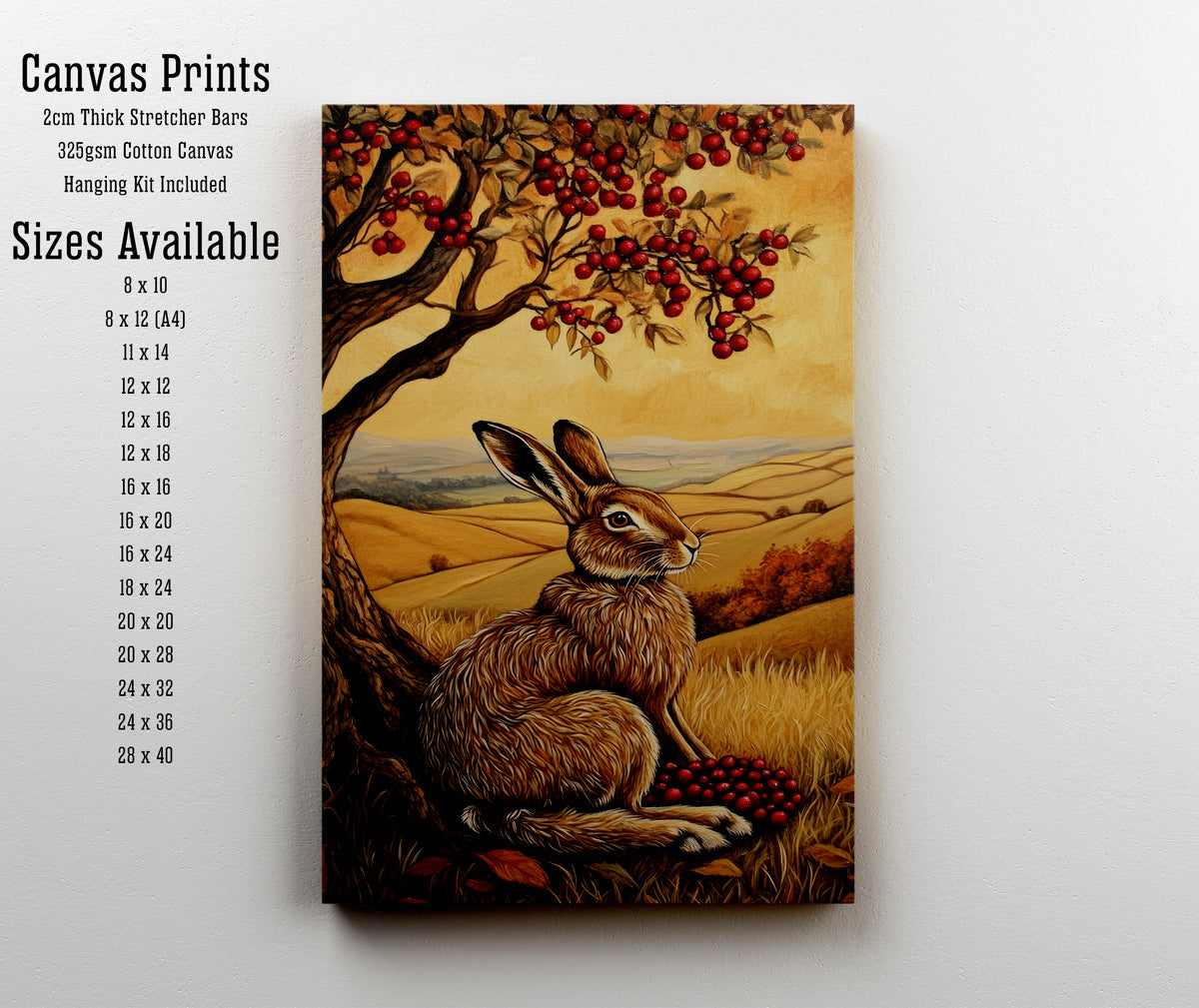 Woodland Hare Countryside Art Print
