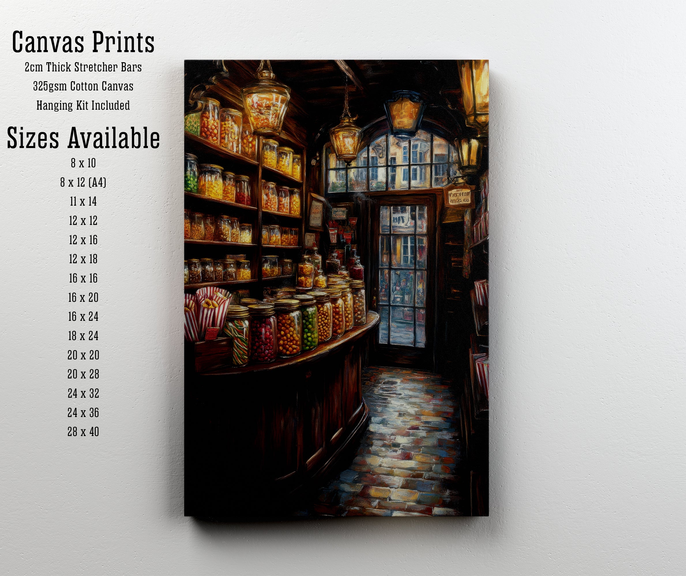 Vintage Sweet Shop Art Print