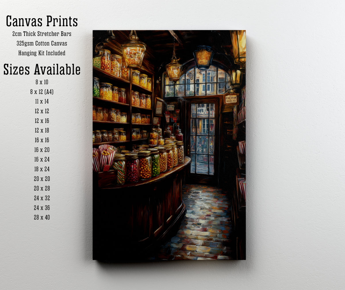 Vintage Sweet Shop Art Print