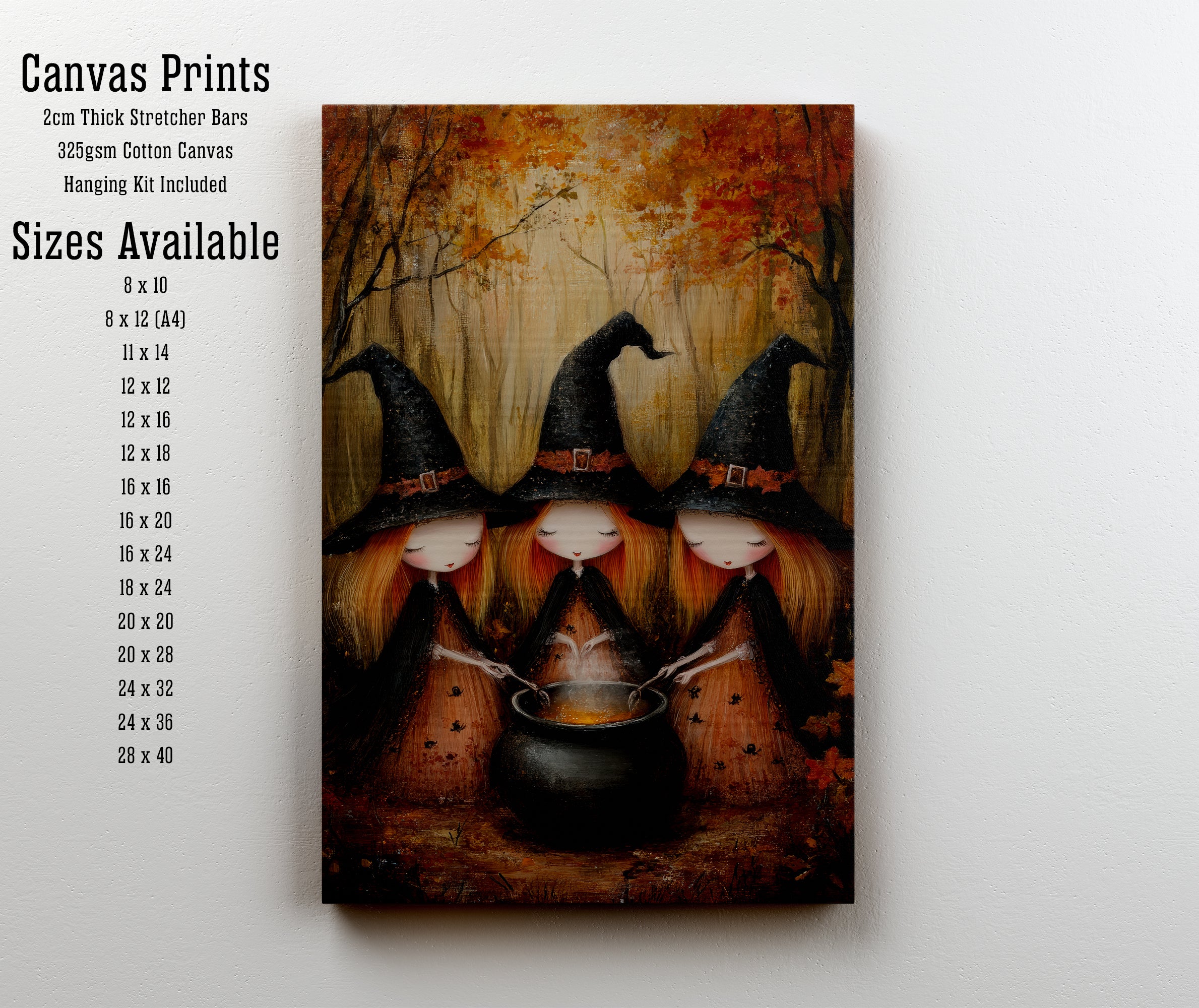 Three Witches Cauldron Art Print