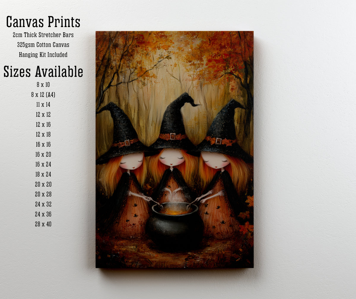 Three Witches Cauldron Art Print
