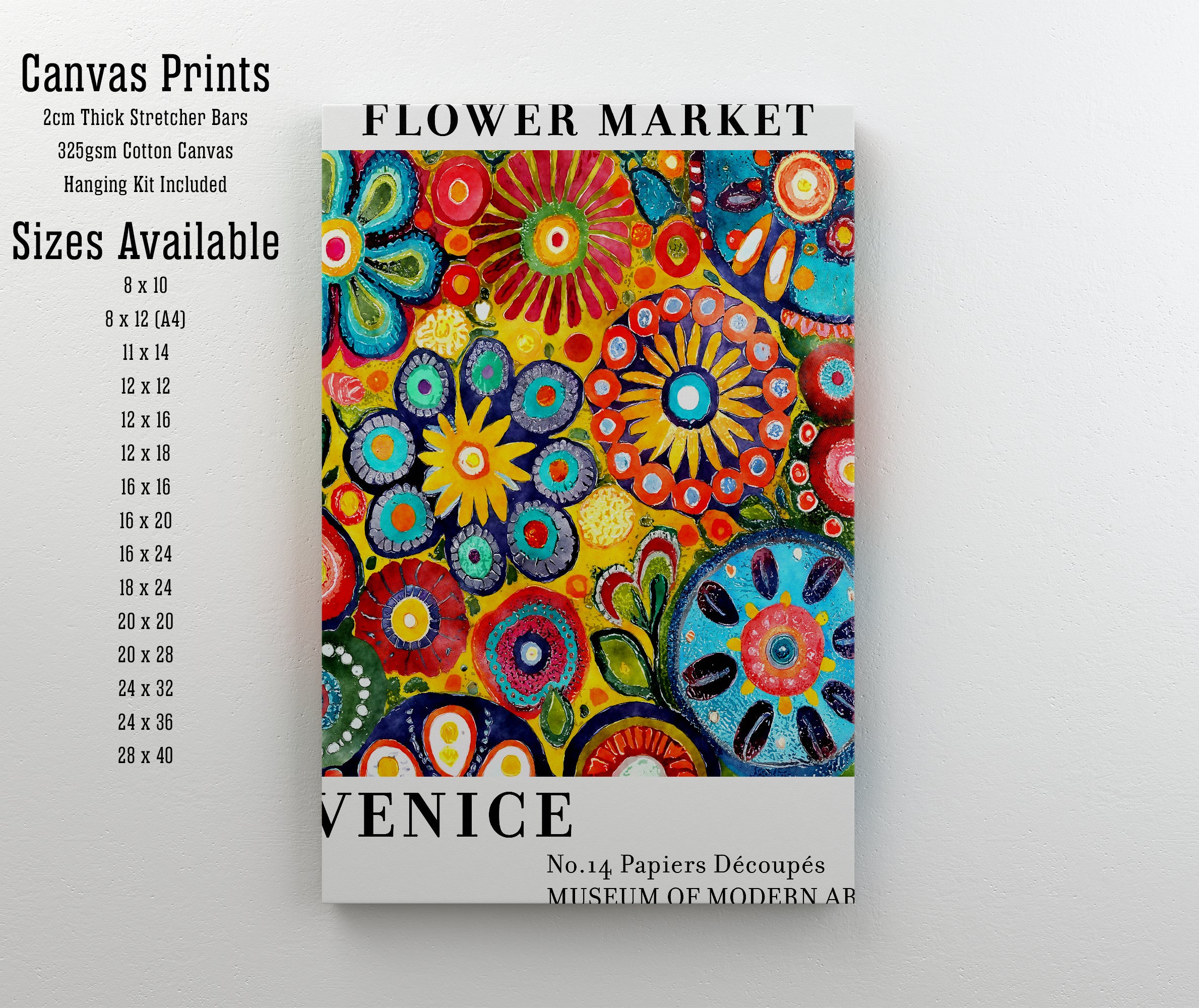 Venice Flower Market Art Print