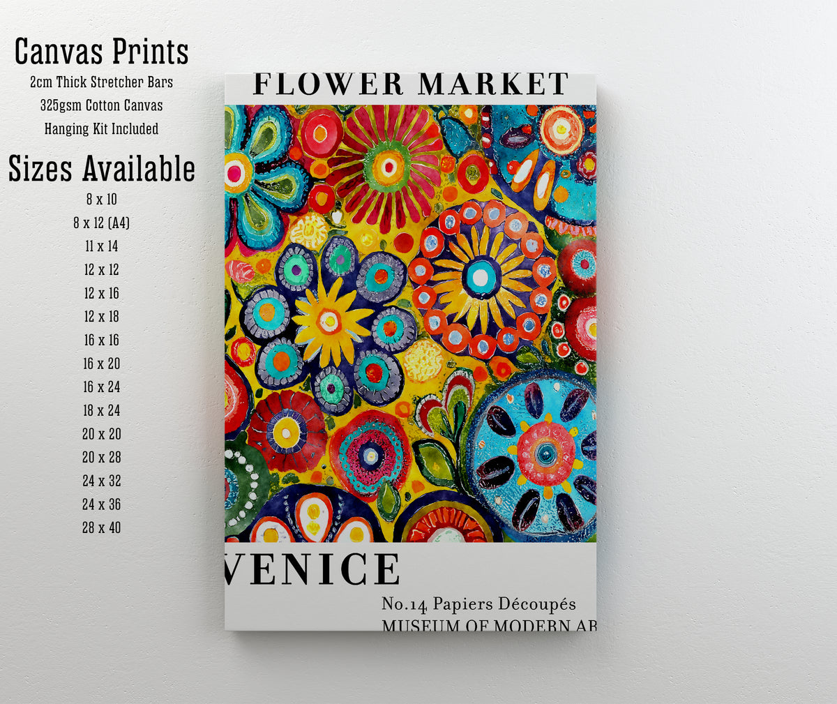 Venice Flower Market Art Print