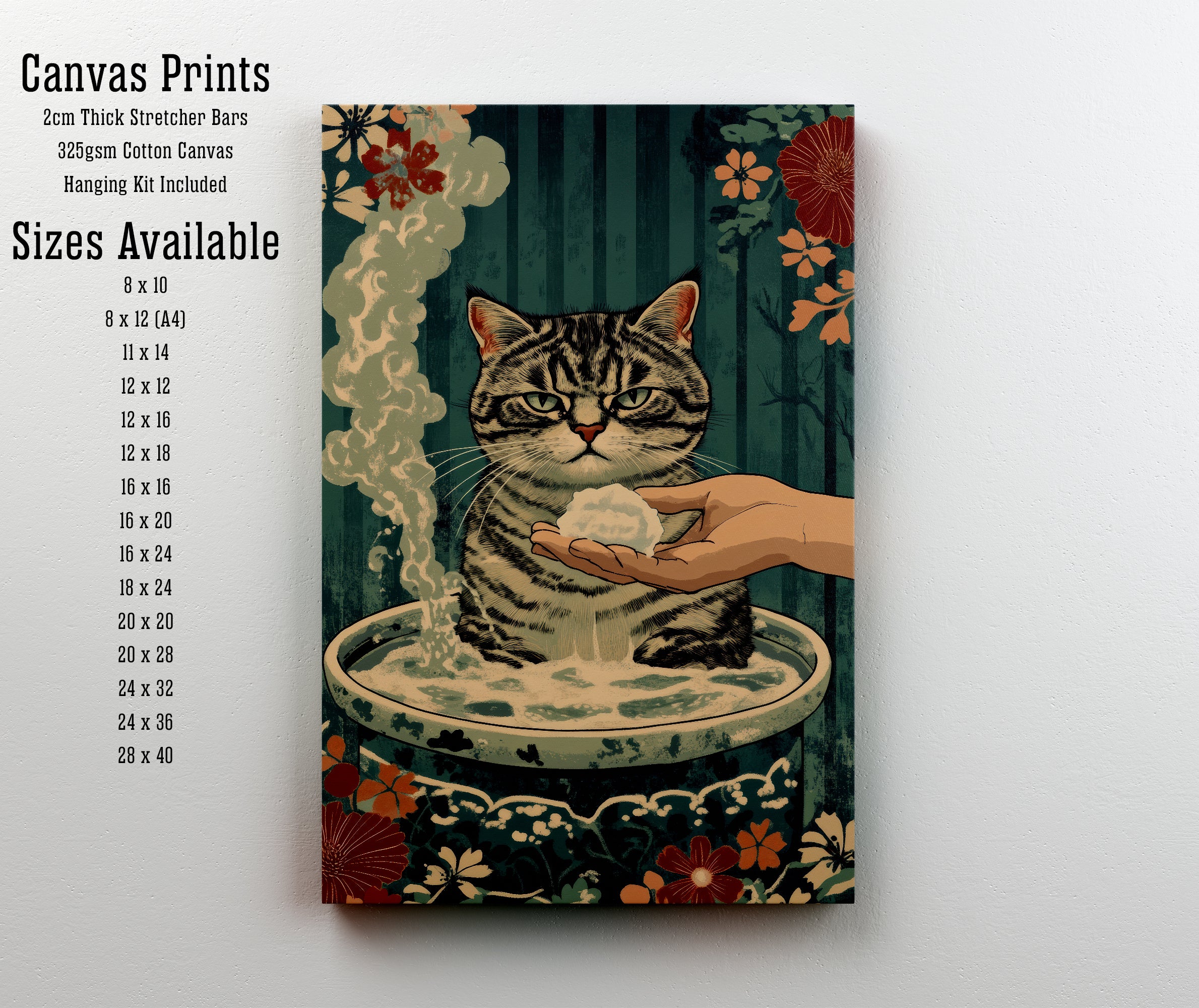 Vintage Cat Bath Art Print