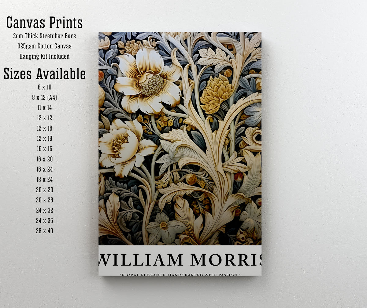 William Morris Inspired Floral Art Print